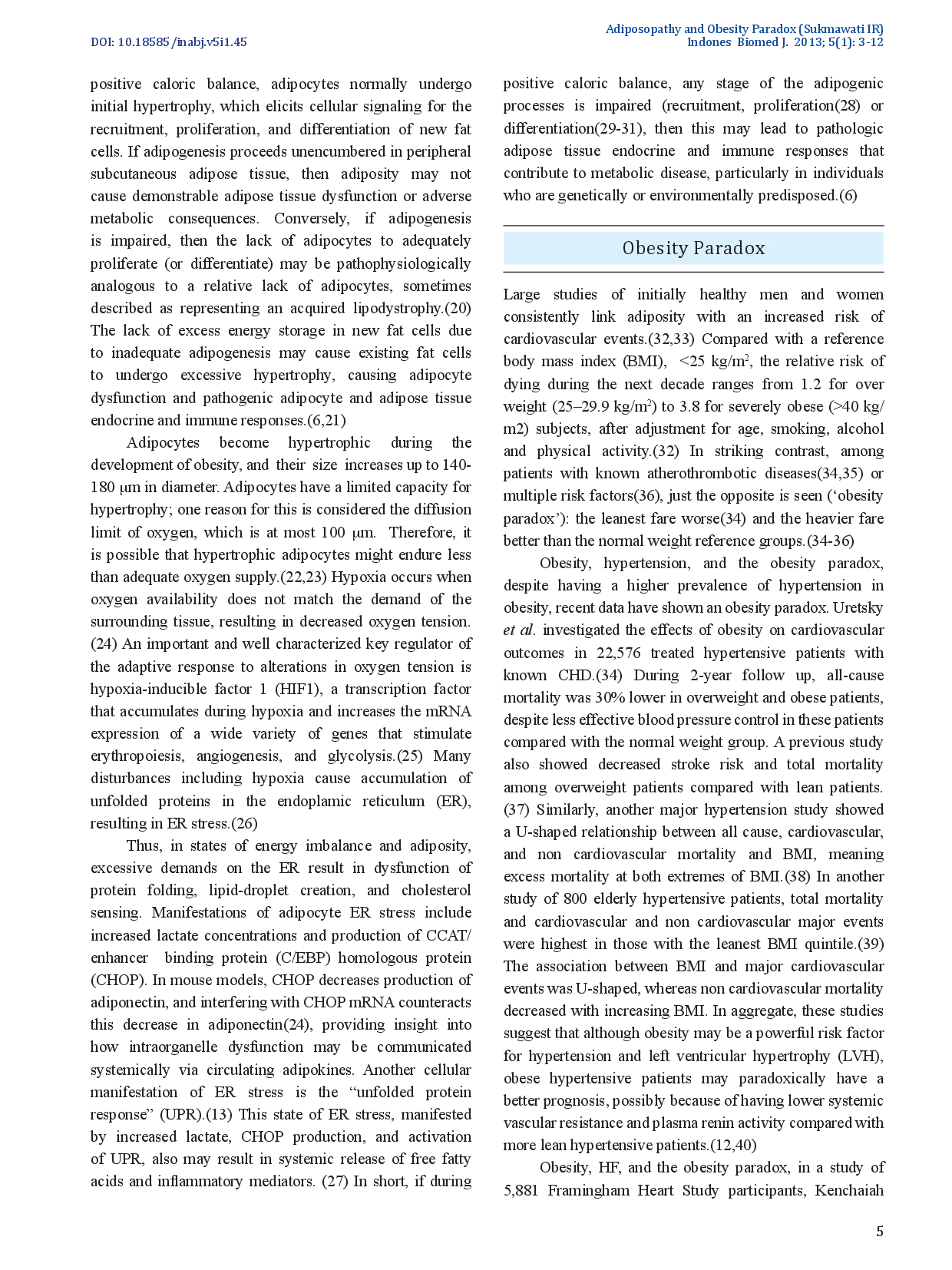 juris Adiposopathy and Obesity Paradox