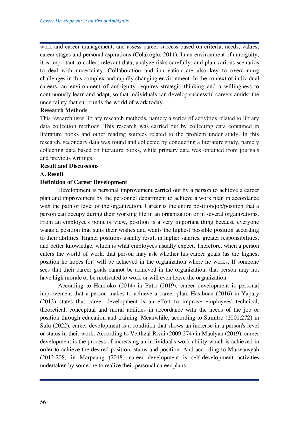 JURIS Career Development In An Era Of Ambiguity