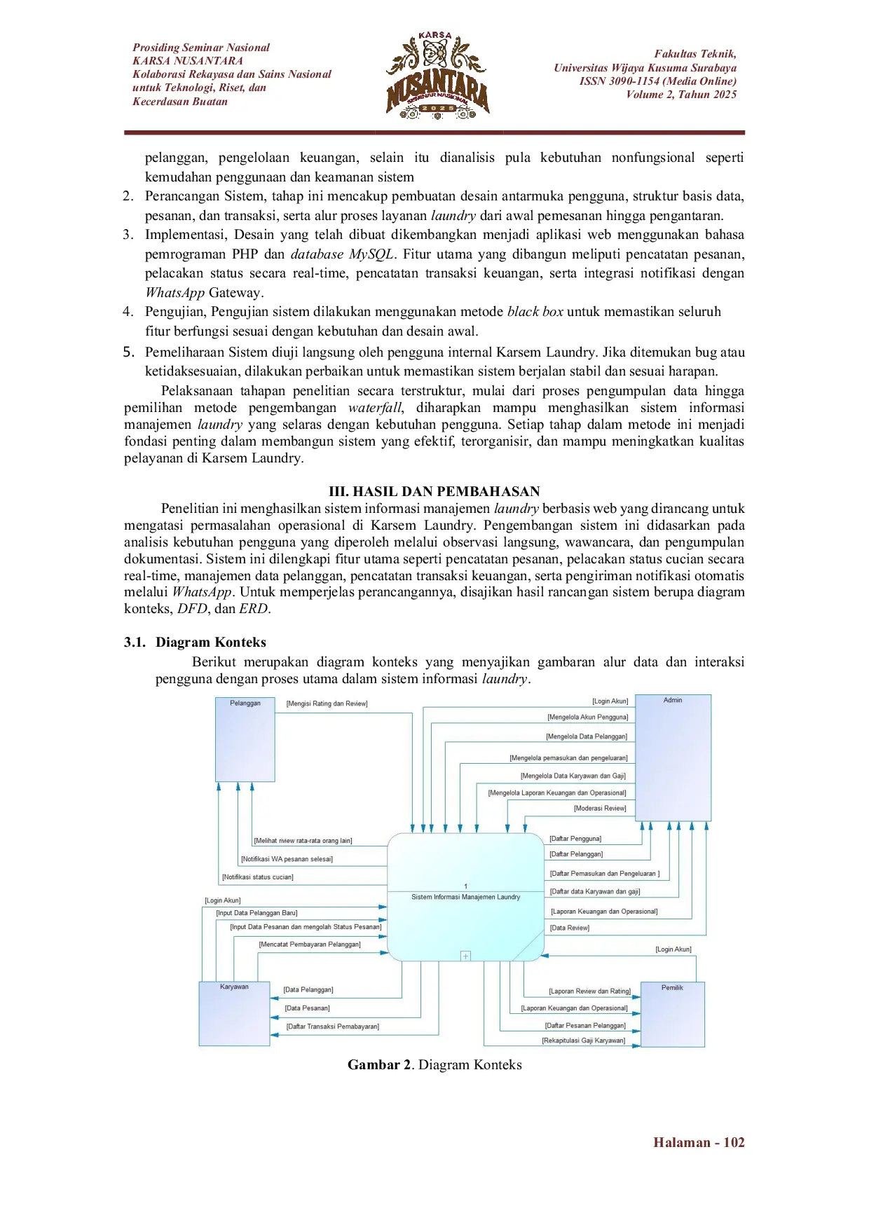 JURIS Implementasi Order Tracking Pada Sistem Informasi Manajemen Laundry