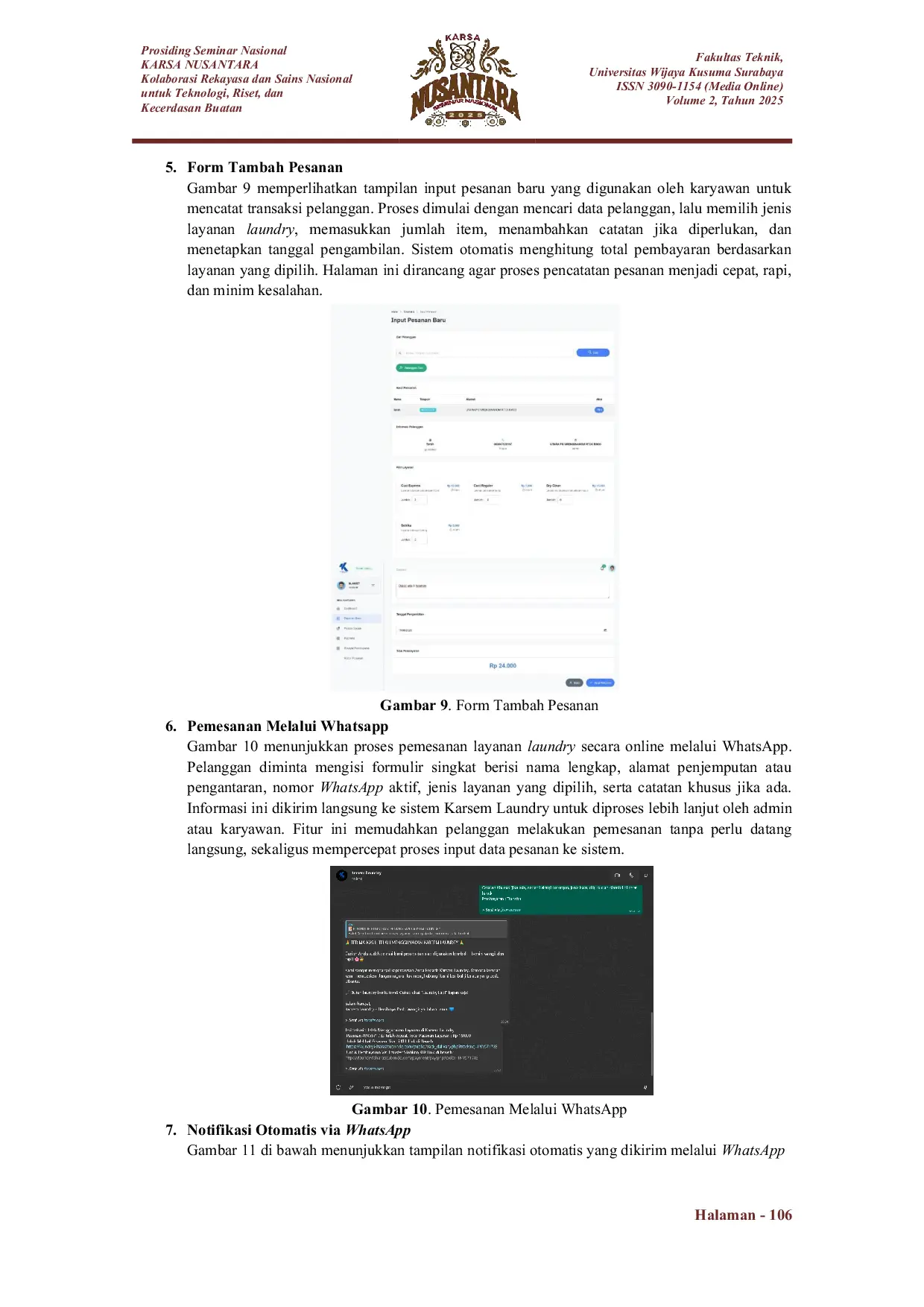 JURIS Implementasi Order Tracking Pada Sistem Informasi Manajemen Laundry