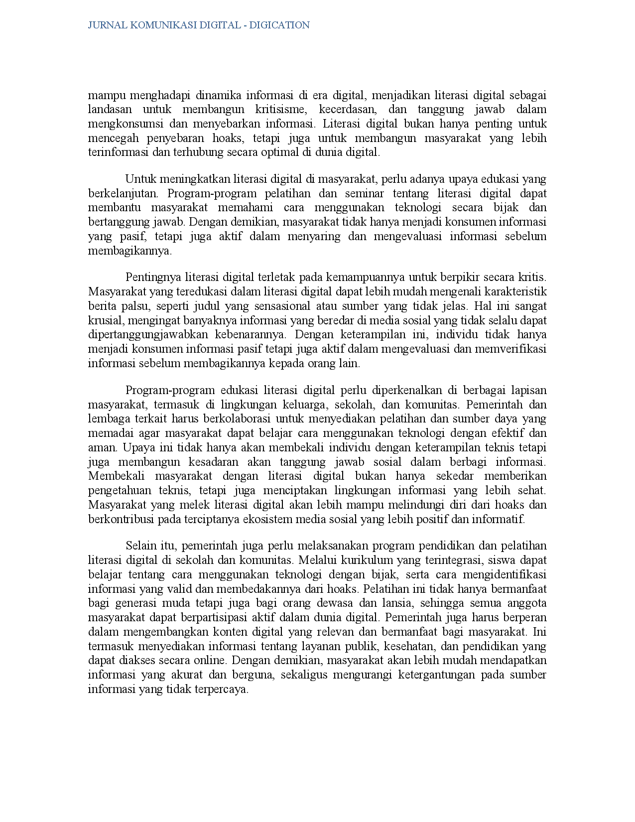 juris Strategi Dalam Mengidentifikasi Hoaks Di Media Sosial Melalui Literasi Digital