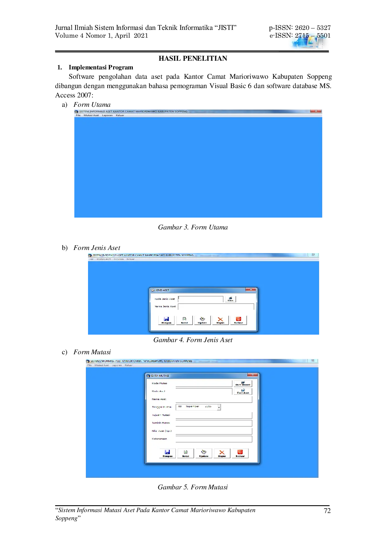 JURIS Sistem Informasi Mutasi Aset Pada Kantor Camat Marioriwawo Kabupaten Soppeng