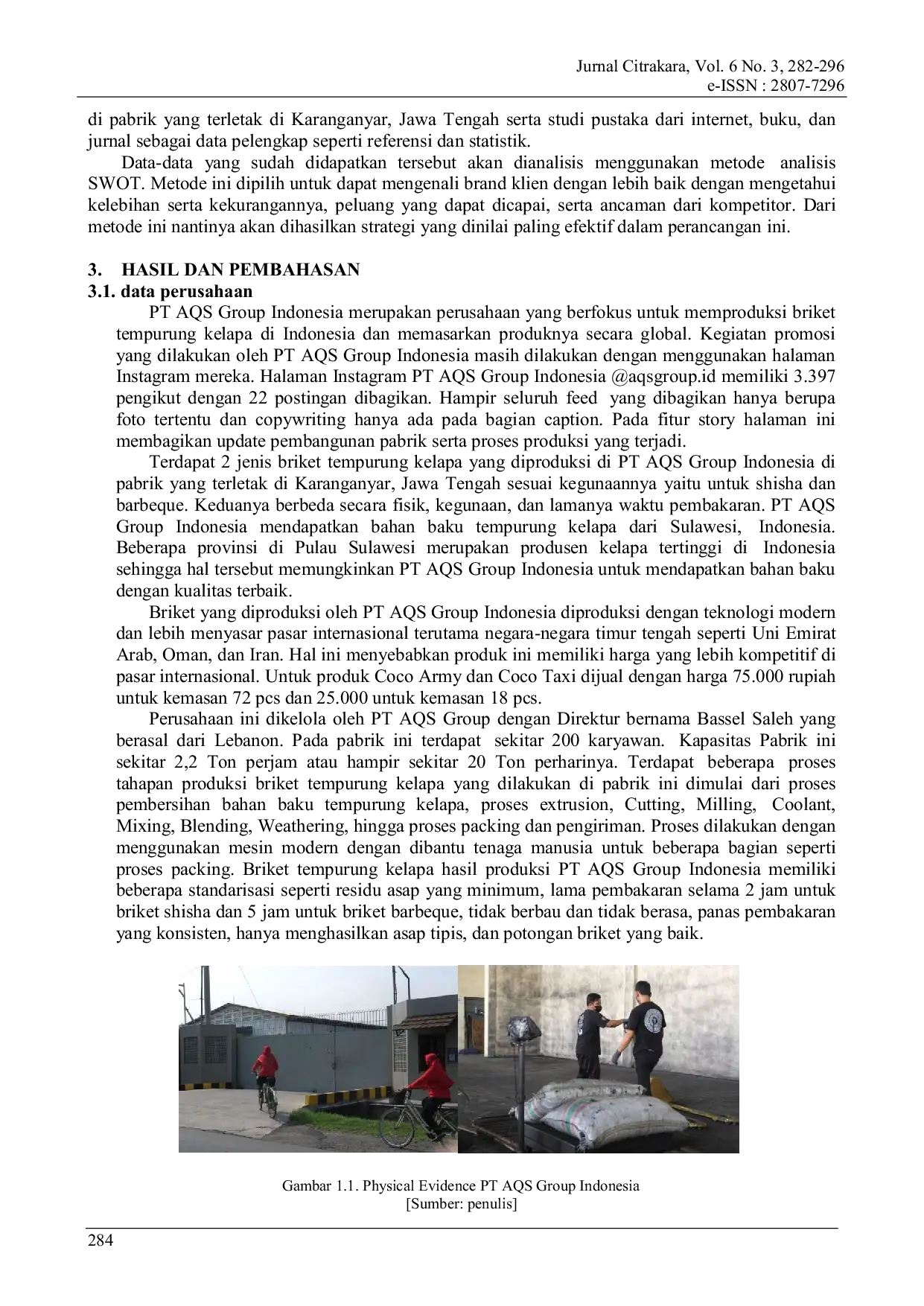 JURIS Perancangan Media Promosi Melalui Konten Instagram Sebagai Upaya Meningkatkan Brand Awareness PT AQS Group Indonesia