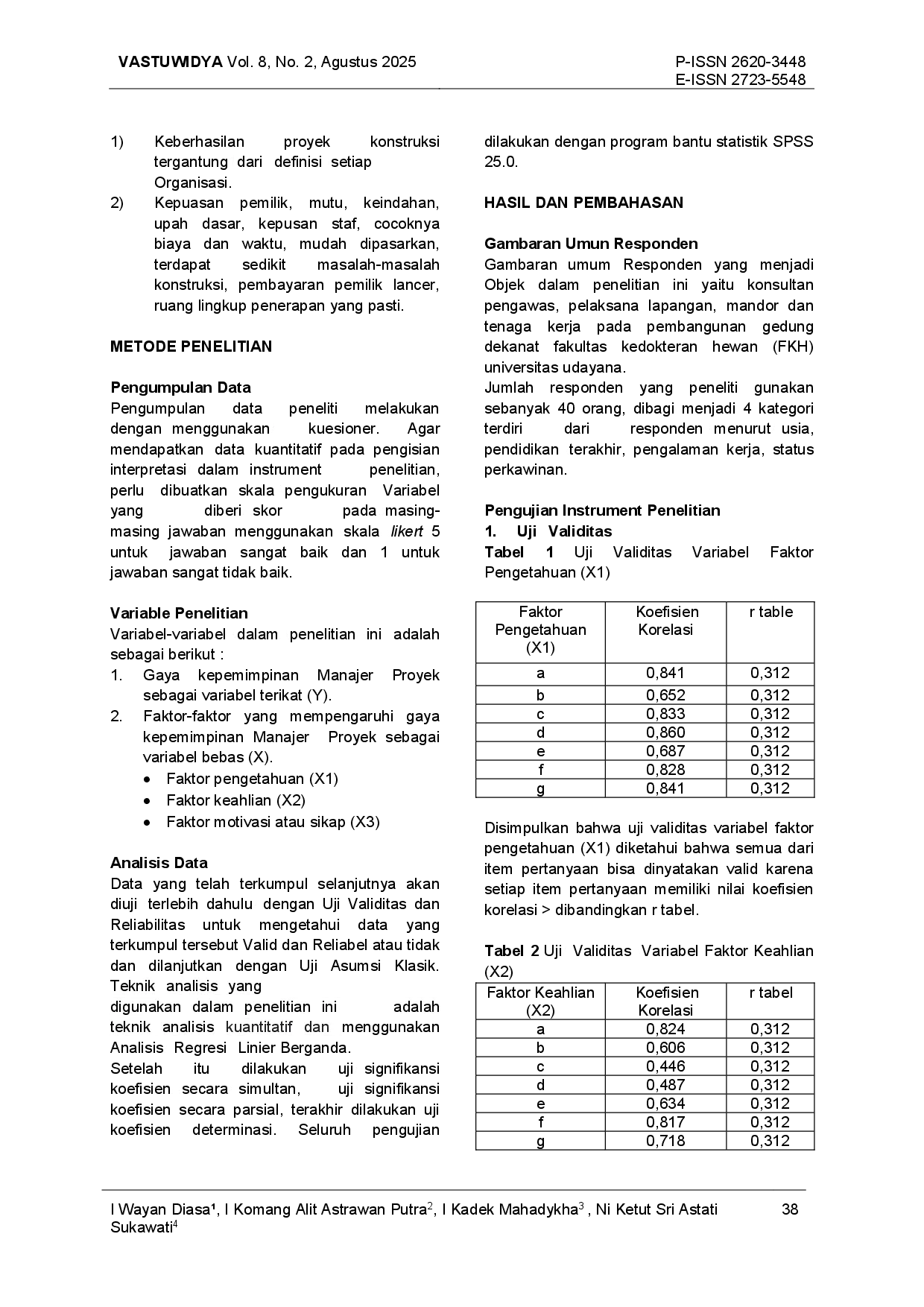 juris Faktor Faktor Yang Mempengaruhi Gaya Kepemimpinan Manajer Proyek Dalam Pelaksanaan Proyek Konstruksi Studi Kasus Pembangunan Gedung Dekanat Fakultas Kedokteran Hewan FKH Universitas Udayana