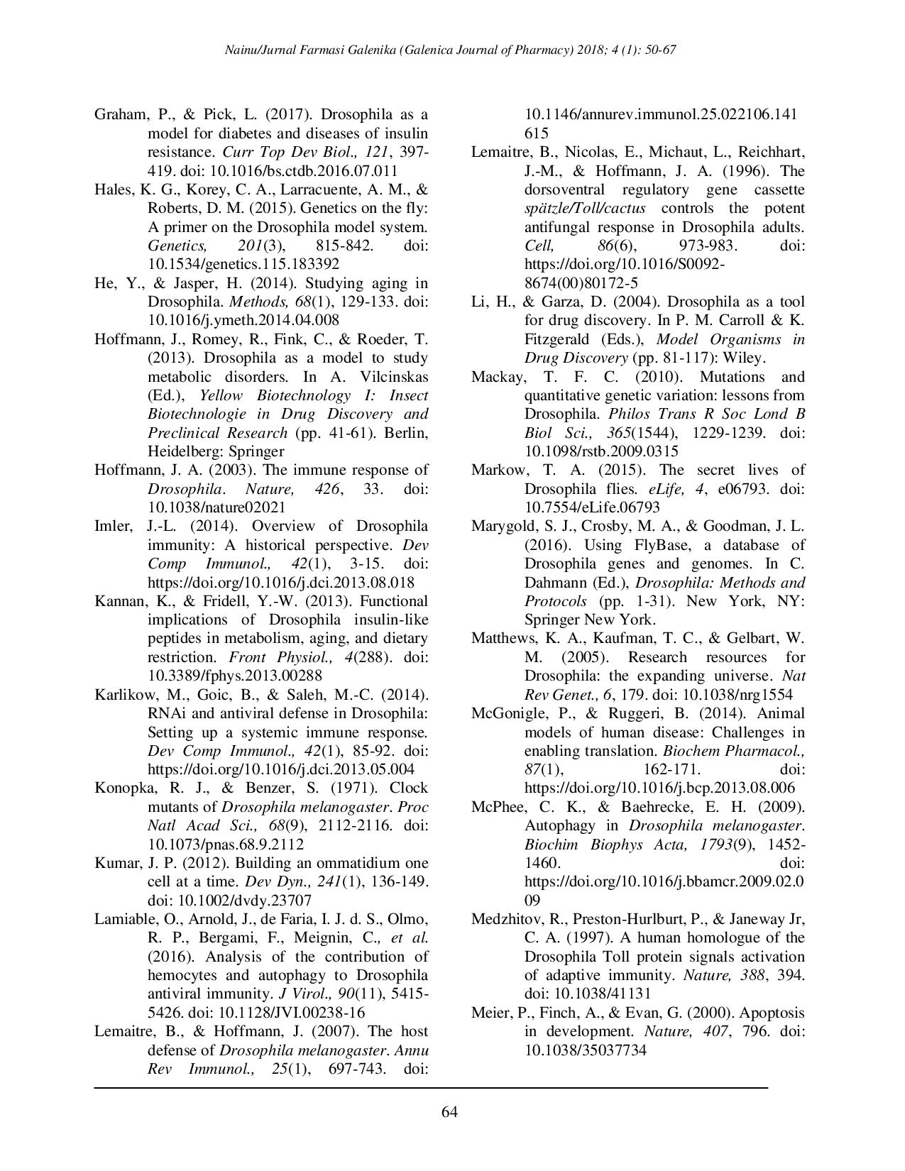 JURIS Penggunaan Drosophila Melanogaster Sebagai Organisme Model Dalam Penemuan Obat