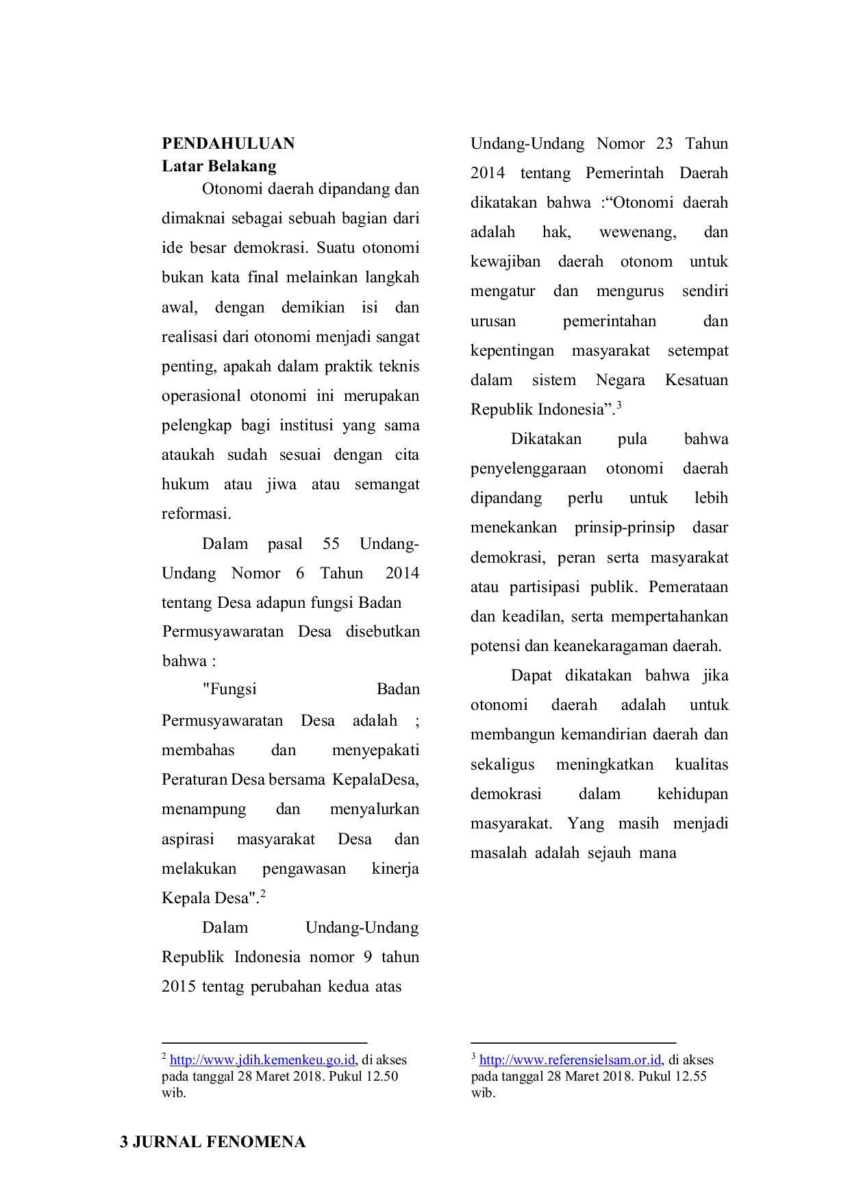 JURIS Fungsi Badan Permusyawaratan Desa Menurut Pasal 55 Undang Undang Nomor 6 Tahun 2014 Tentang Desa