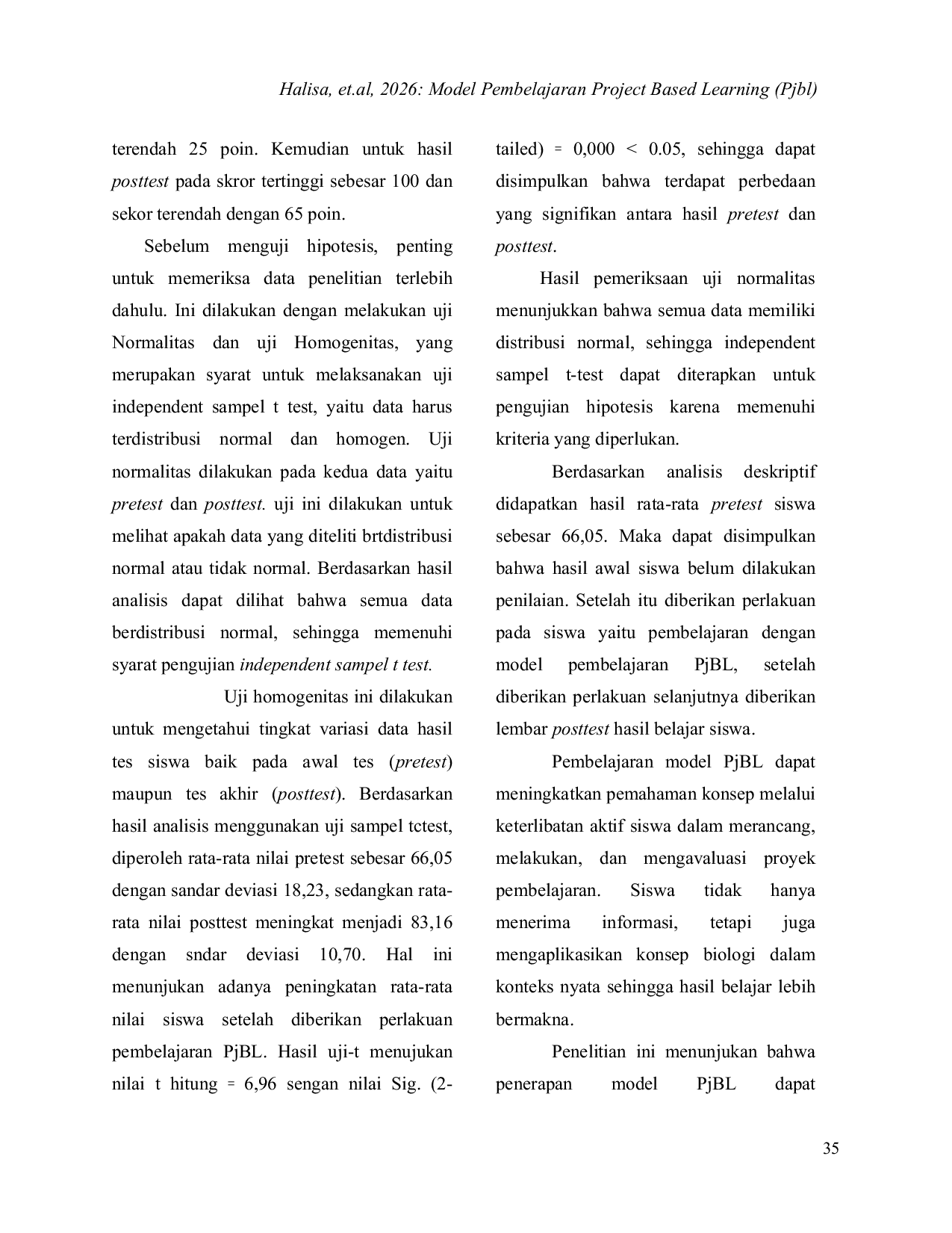 JURIS MODEL PEMBELAJARAN PROJECT BASED LEARNING PjBL SEBAGAI STRATEGI UNTUK MENINGKATKAN PENGUASAAN KONSEP PADA SISWA KELAS X MA DARUSSALAM BARANDASI