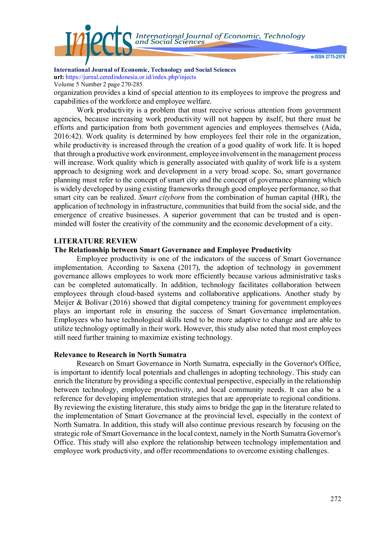 JURIS Empowering Smart Cities through Smart Governance A Strategic Path to Employee Productivity