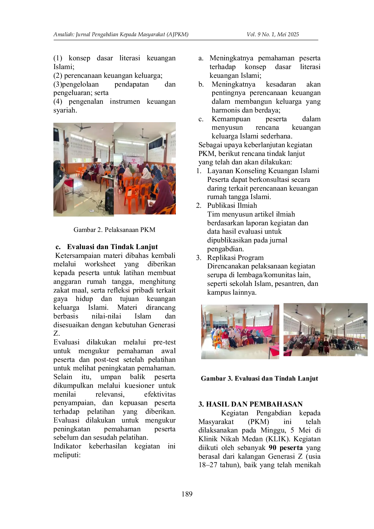 JURIS Peningkatan Literasi Keuangan Islami Bagi Generasi Z Sebagai Upaya Mewujudkan Keluarga Islami Yang Berdaya Dan Berkelanjutan di Klinik Nikah Medan