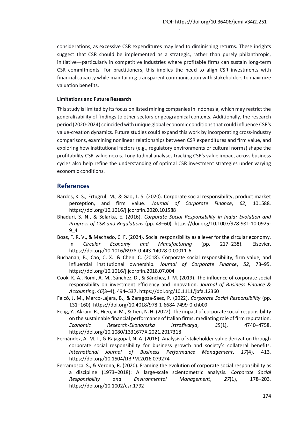 JURIS Corporate social responsibility and firm value Profitability as moderator in mining sector