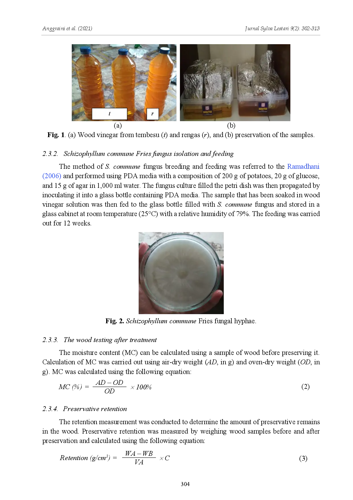 juris Utilization of Wood Vinegar as a Natural Preservative for Sengon Wood Falcataria moluccana Miq against Fungal Attack Schizophyllum commune Fries