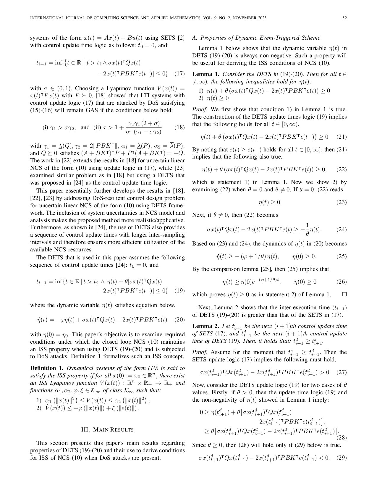 JURIS Optimal Control of an Uncertain Linear Networked Control Systems Under Denial of Service Attacks