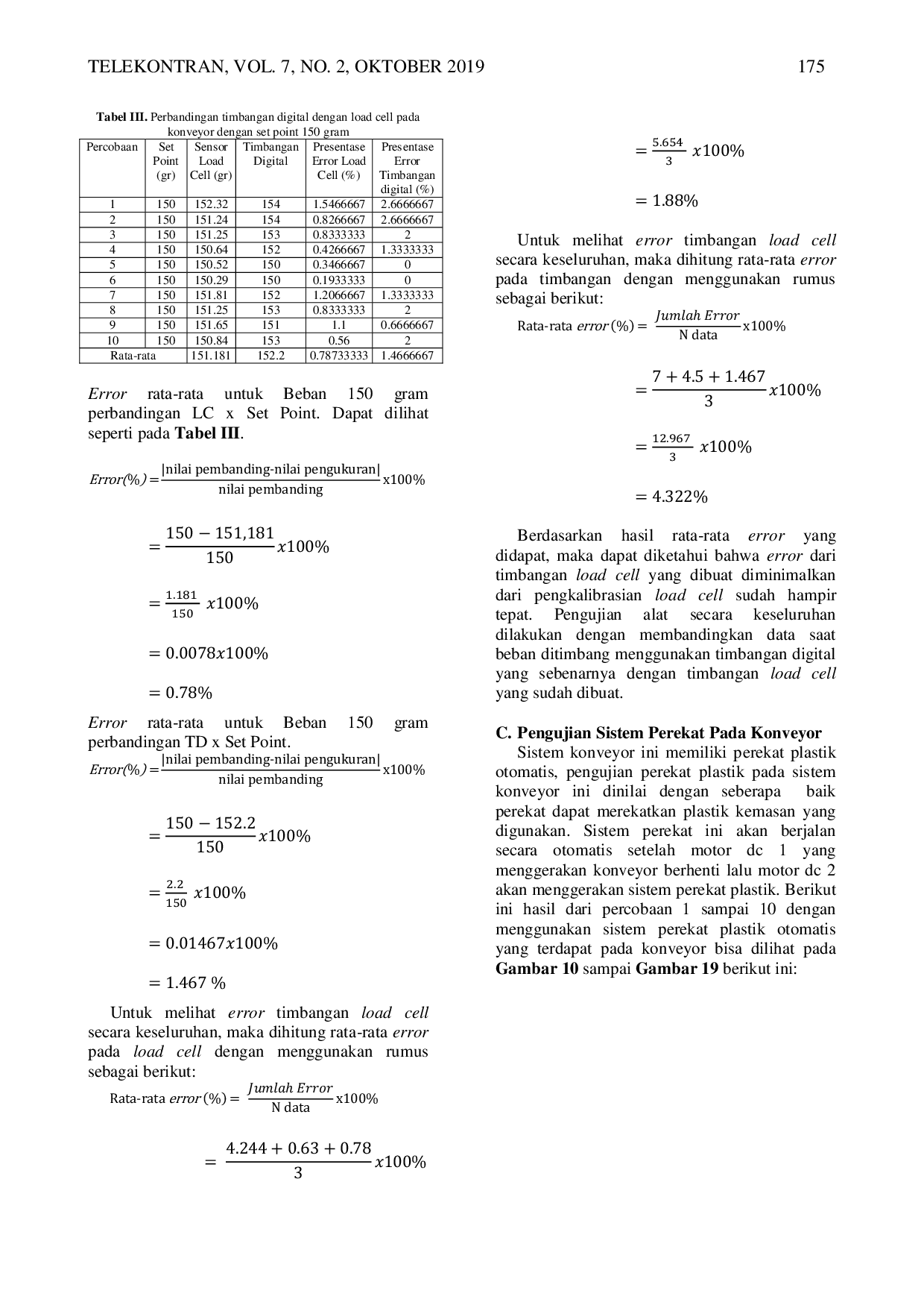 JURIS Sistem Pengemasan Makaroni Berdasarkan Berat Pada Konveyor Berbasis Mikrokontroler