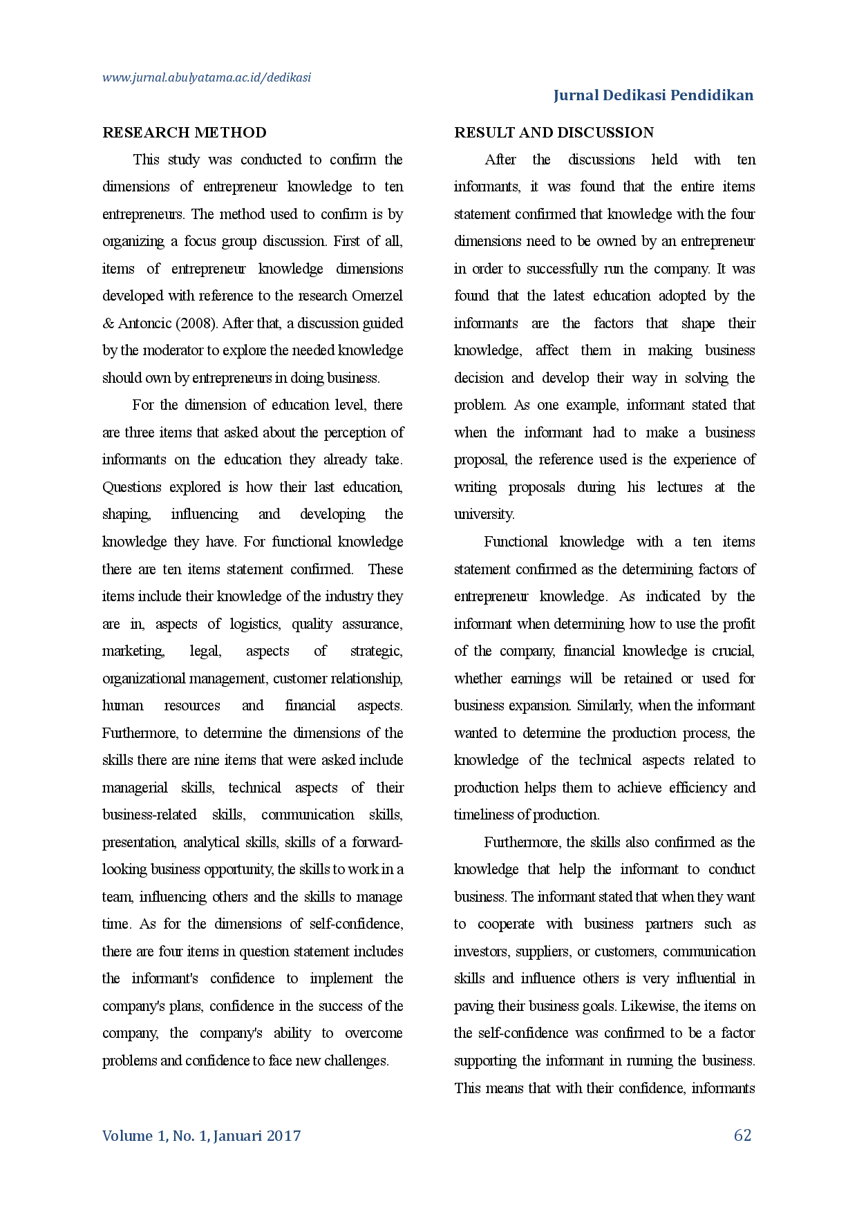 juris Developing Qualitative Instrument To Measure Entrepreneur Knowledge