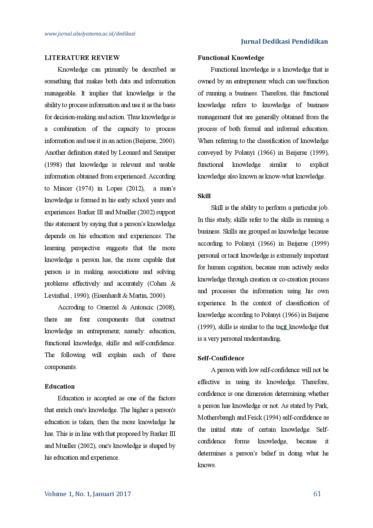 juris Developing Qualitative Instrument To Measure Entrepreneur Knowledge