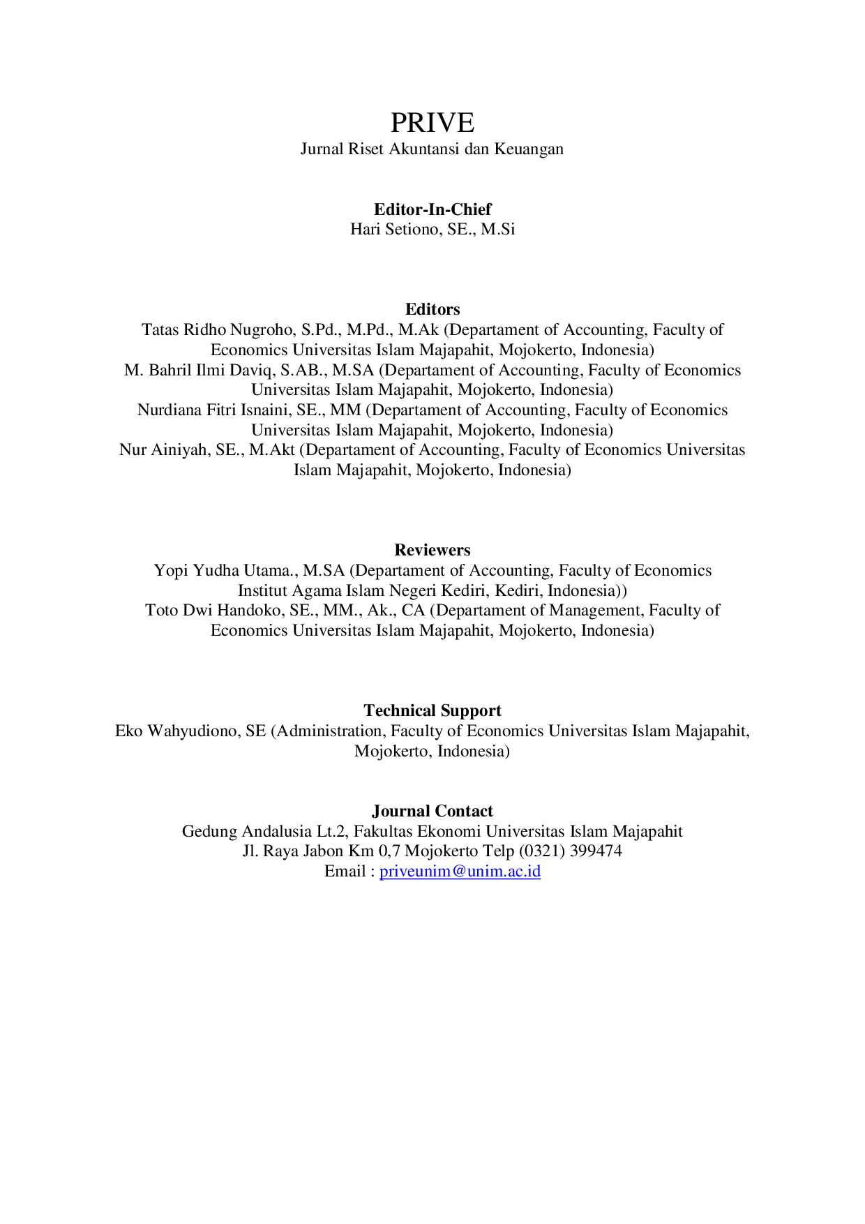 JURIS Cover Table of Contents