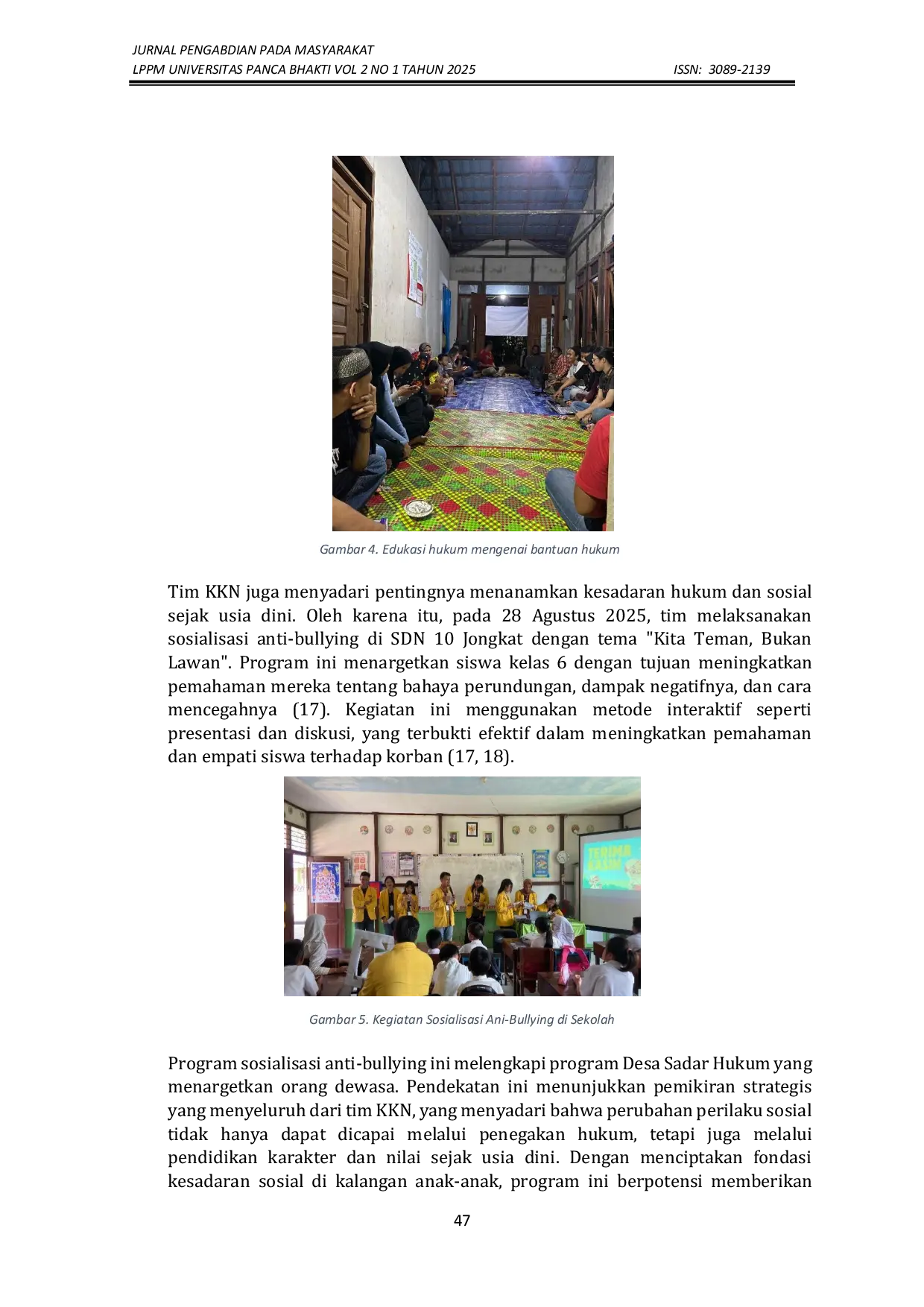 JURIS Sinergi Interdisipliner Menuju Kemandirian Melalui Pengabdian Masyarakat Di Desa Sungai Nipah Kabupaten Mempawah