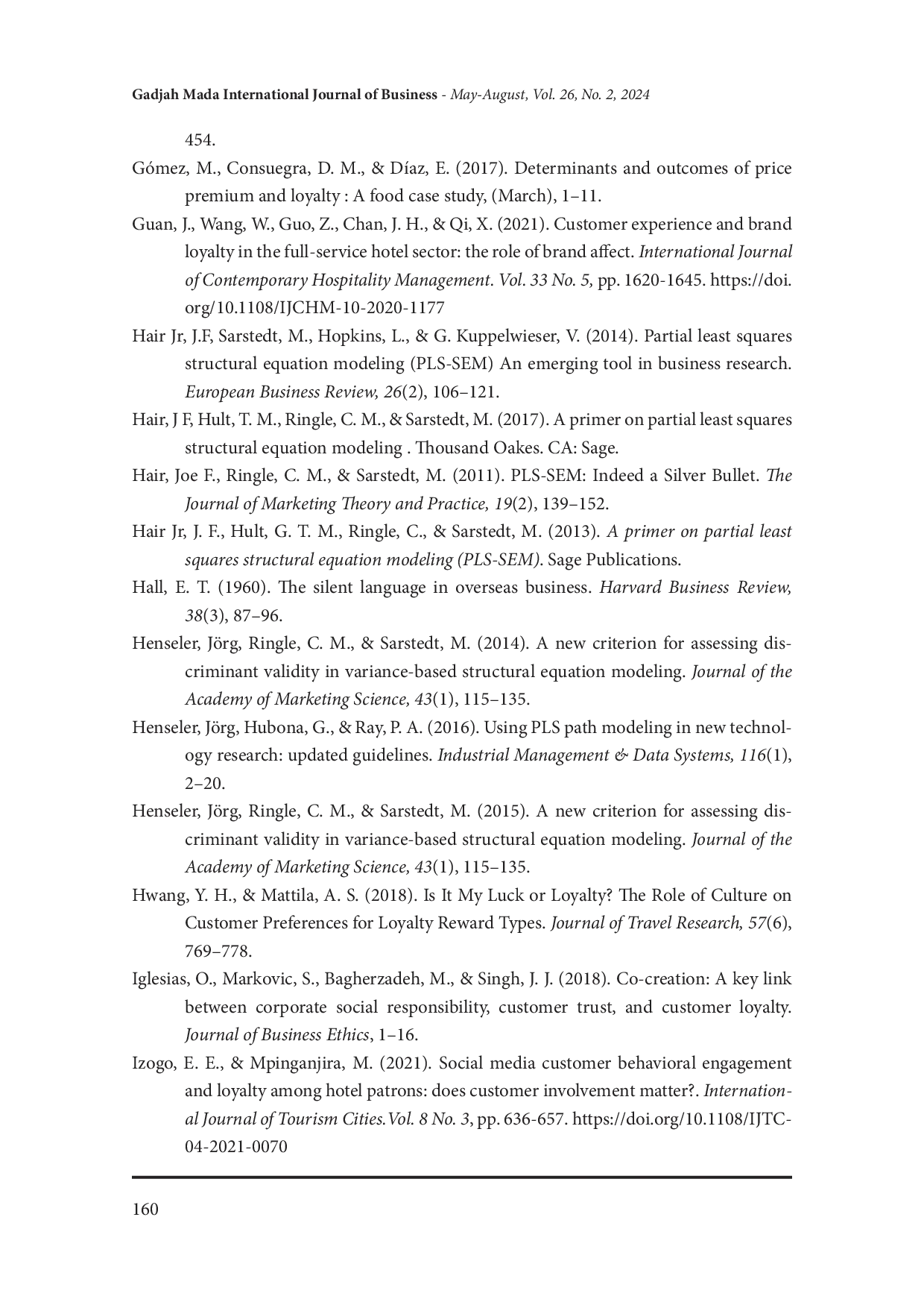 juris Role of Cultural Intelligence and Customer Involvement on Behavioral Loyalty Toward Manufactured Products in Nigeria