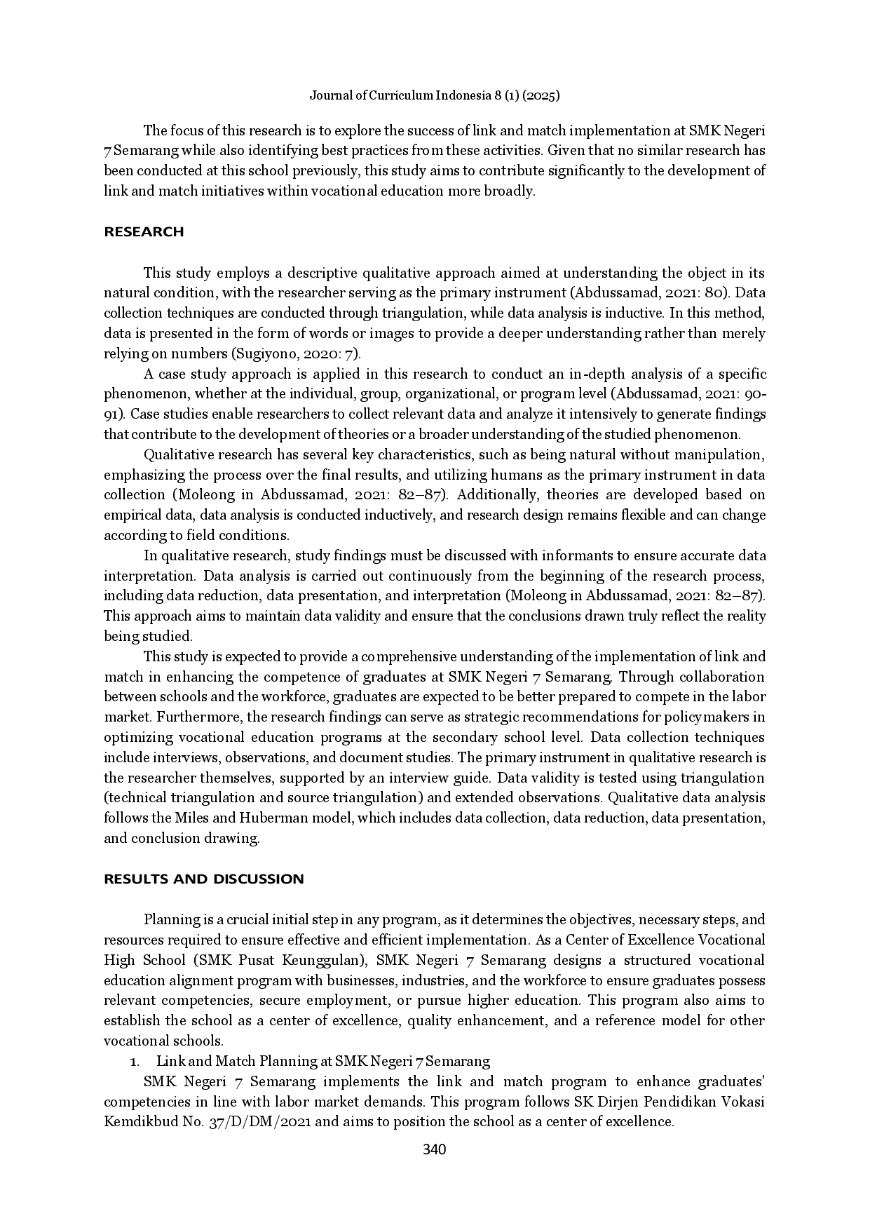 juris Implementation Of Link and Match in Enhancing Graduate Competen cies at SMK Negeri 7 Semarang