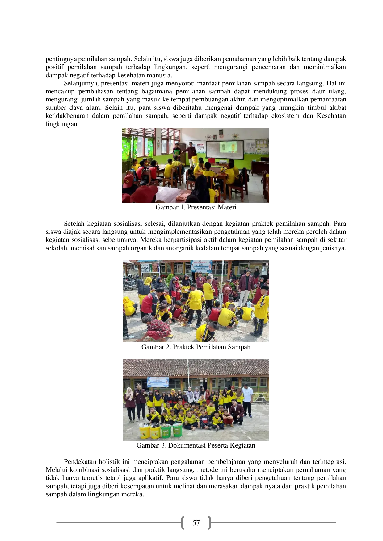 JURIS Edukasi Pemilahan Sampah Sebagai Upaya Menjaga Kebersihan Lingkungan Di SDN Rengasdengklok Selatan 3