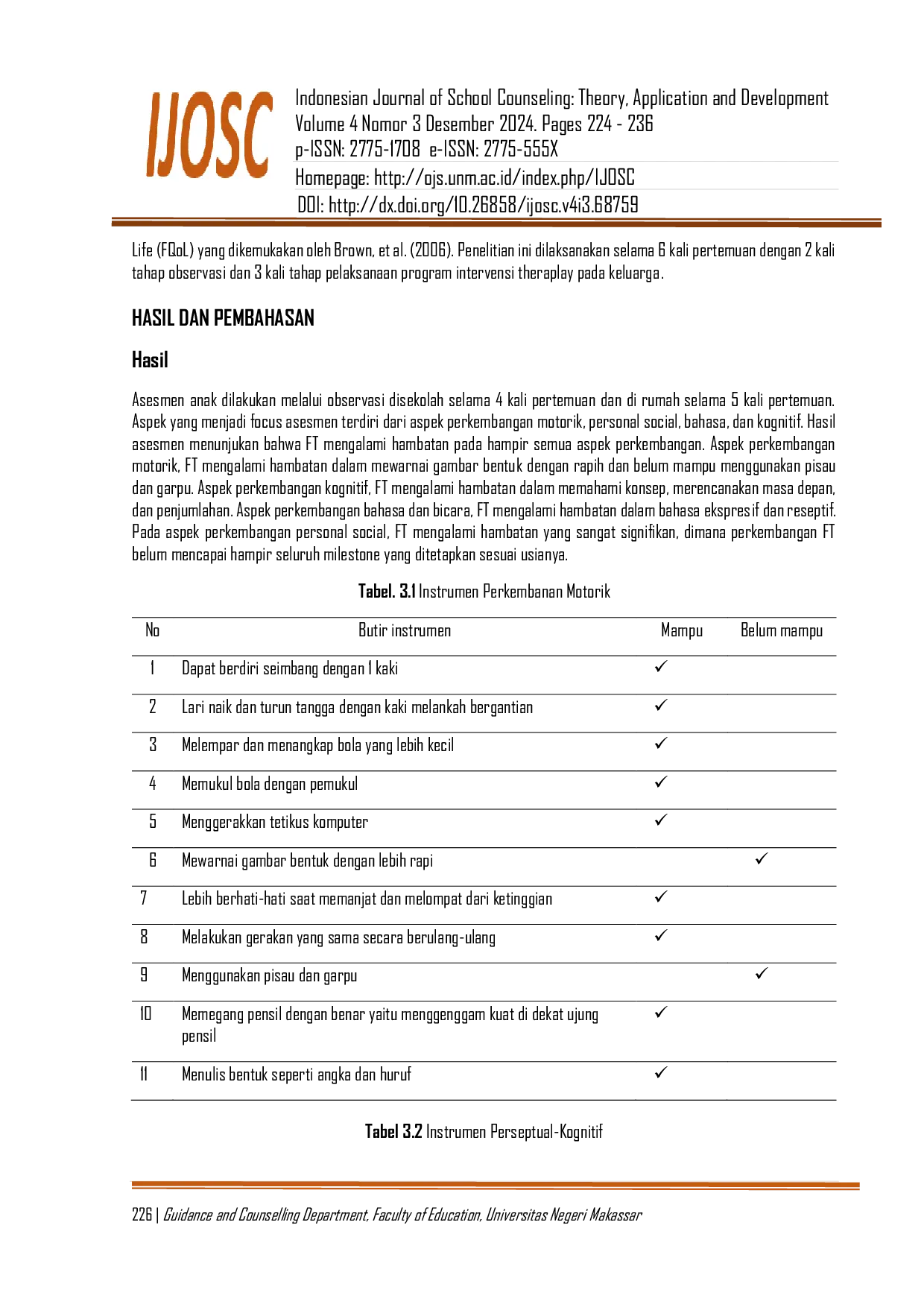 JURIS Penerapan Metode Bimbingan Konseling Theraplay Pada Keluarga Anak Down Syndrom