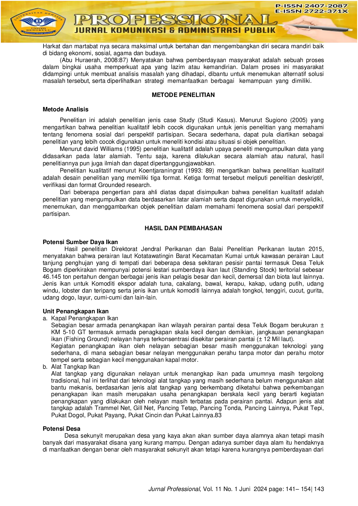 JURIS Evaluasi Program Pemberdayaan Ekonomi Masyarakat Pesisir Dalam Meningkatkan Kesejahteraan Nelayan Studi Kasus Desa Sekunyit Kecamatan Kaur Selatan Kabupaten Kaur