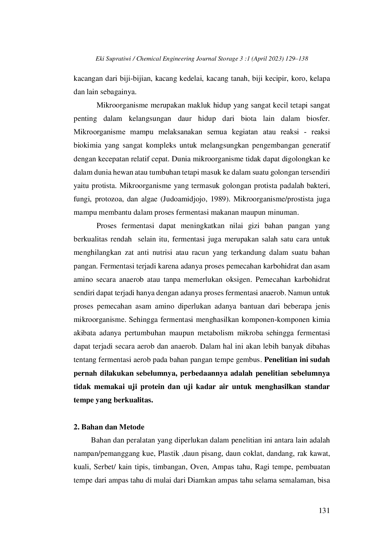 JURIS Pembuatan Tempe Berbahan Dasar Ampas Tahu Dengan Proses Fermentasi Dengan Menggunakan Ragi Ryzopus Oruzae