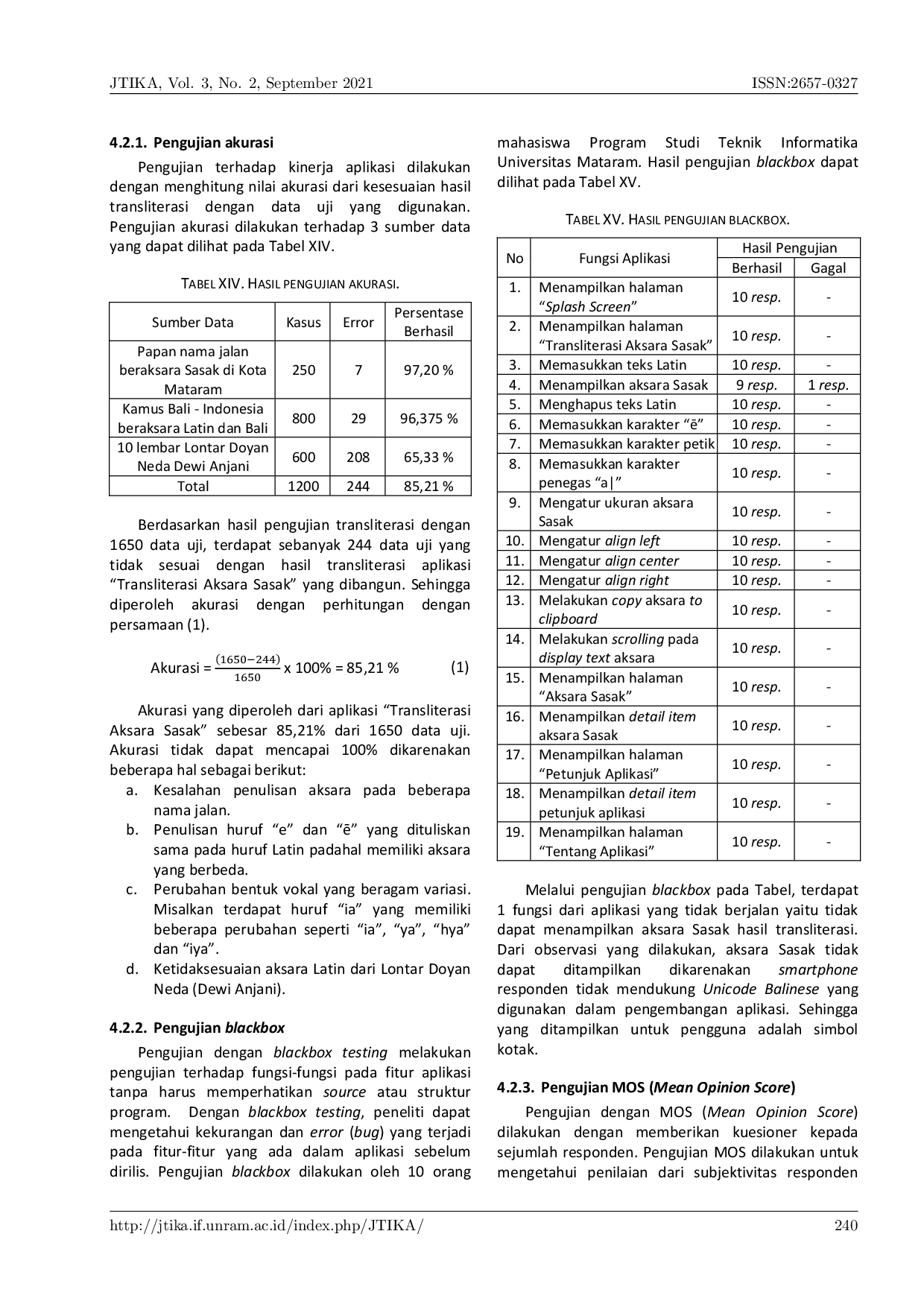 JURIS Rancang Bangun Aplikasi Transliterasi Aksara Latin menjadi Aksara Sasak Menggunakan Algoritma Rule Based Berbasis Android