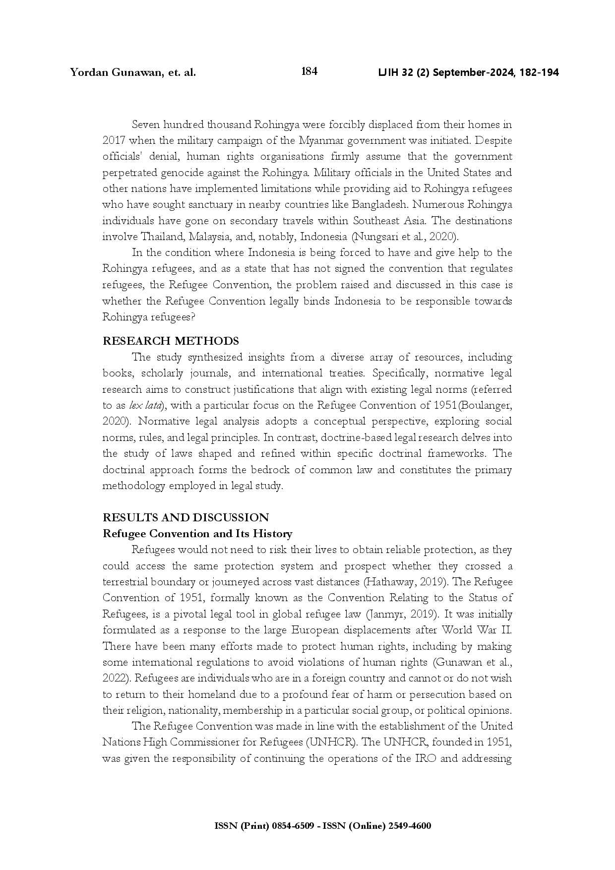 juris Indonesia s responsibility towards Rohingya refugees analysis of the 1951 Refugee Convention