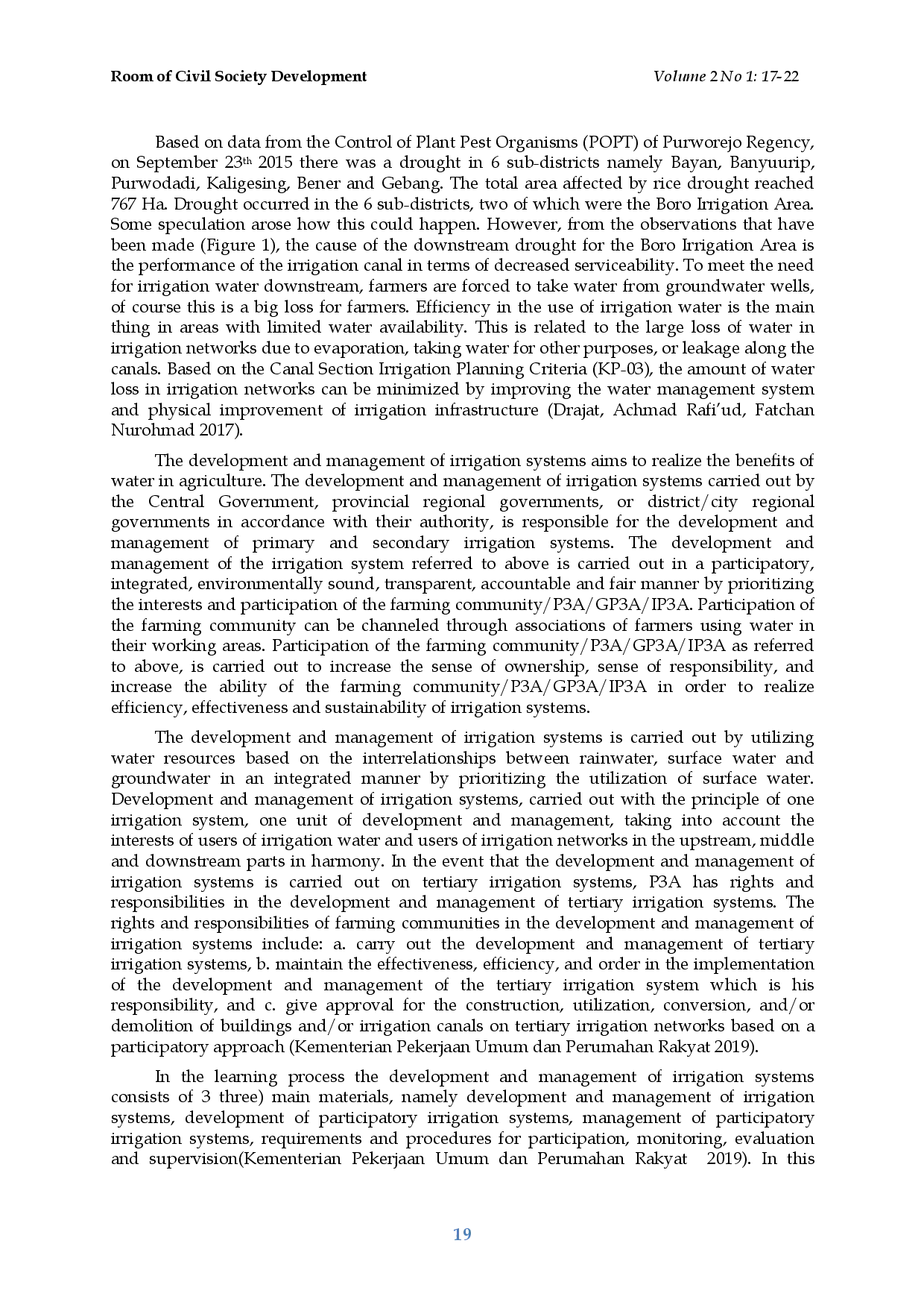 juris Perencanaan Gambar Kerja Saluran Irigasi di Desa Lampeantani