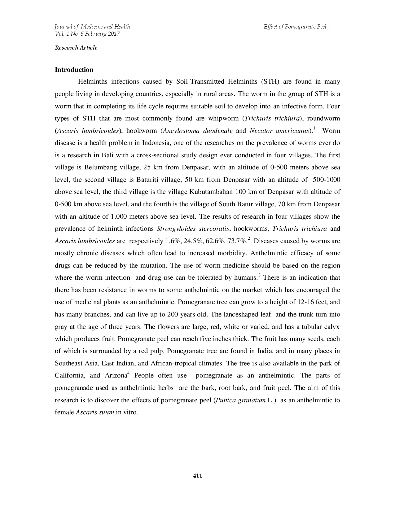 juris Effects of Pomegranate Peel i Punica granatum i L Extract as an Anthelmintic