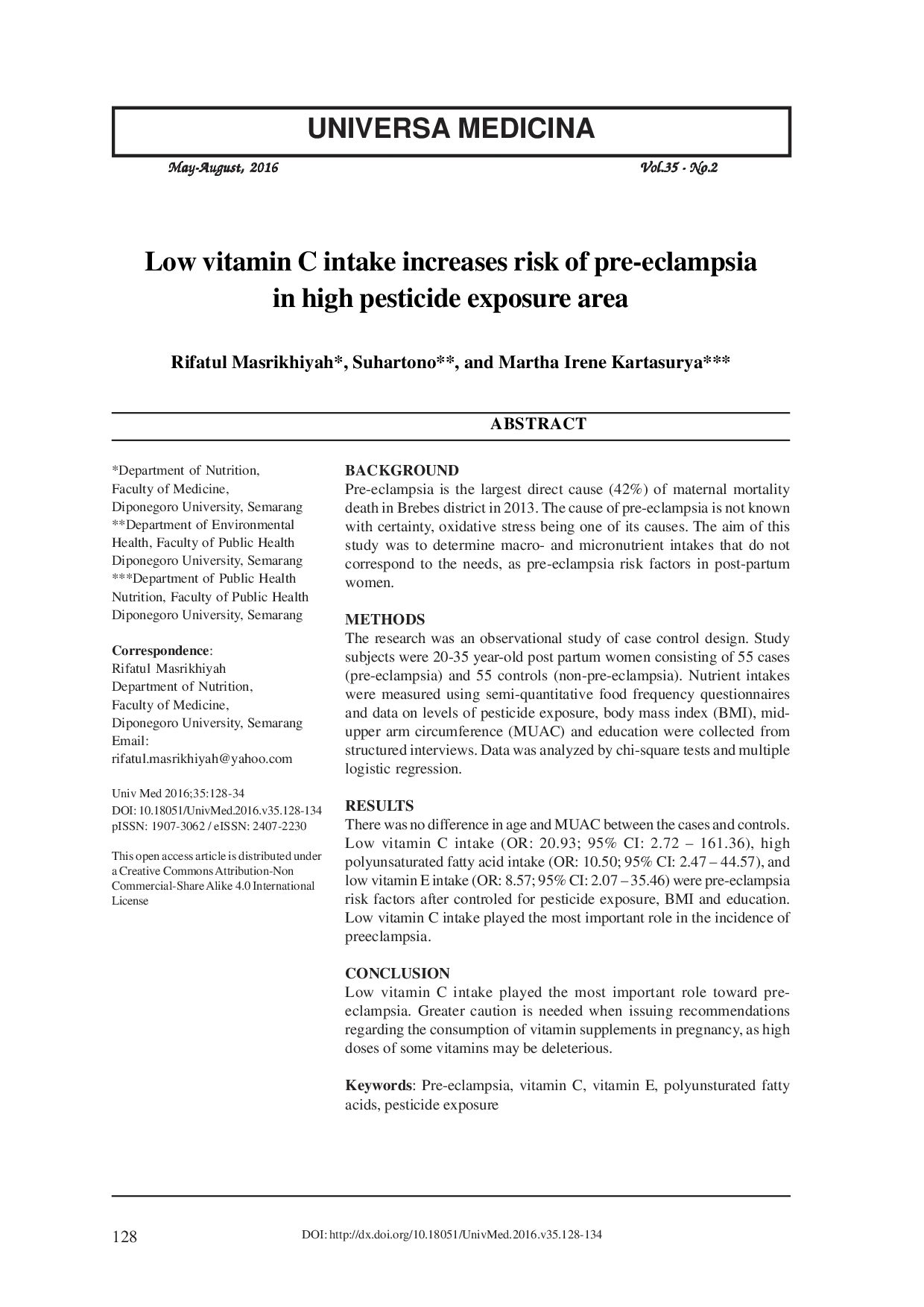juris Low vitamin C intake increases risk of pre eclampsia in high pesticide exposure area