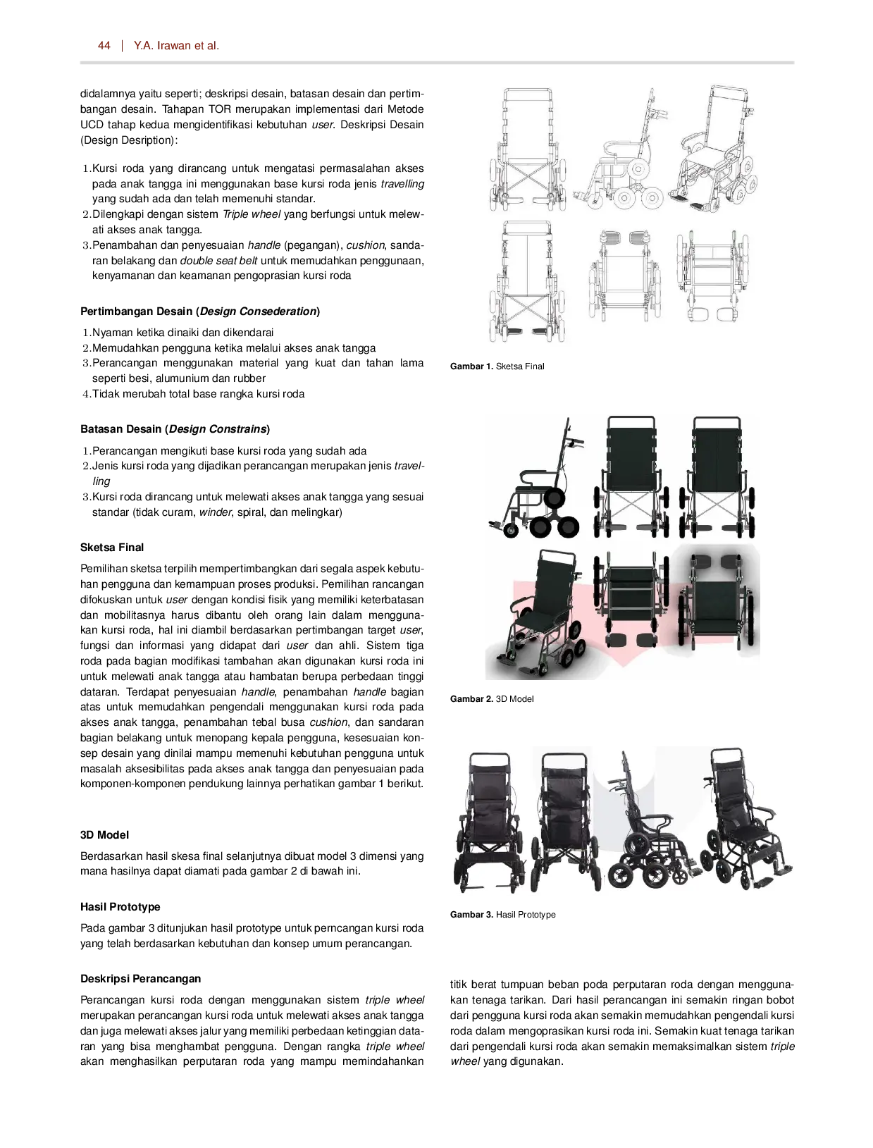 JURIS Perancangan Kursi Roda untuk Memudahkan Aksesibilitas dan Mobilitas Pengguna