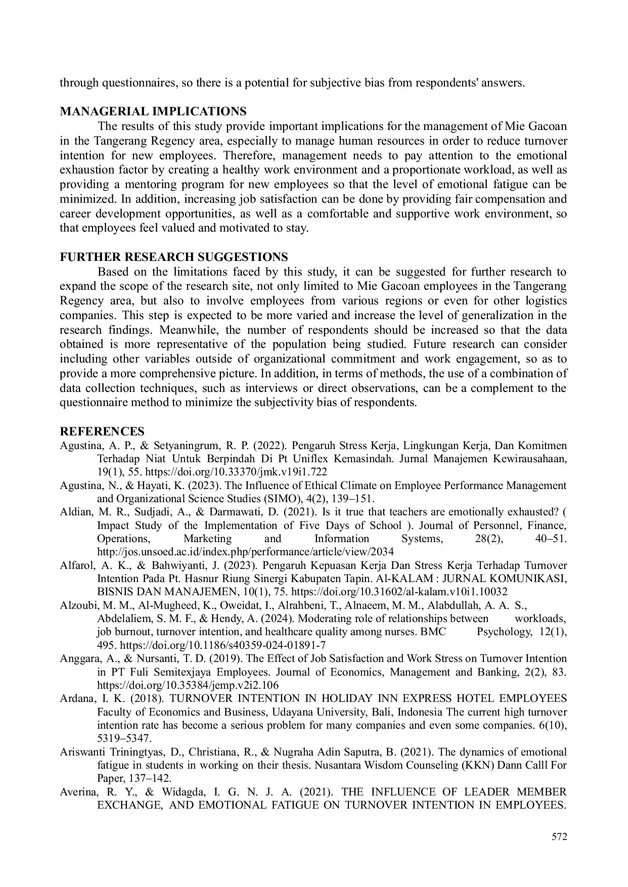 JURIS Pengaruh Kelelahan Emosional Kepuasan Kerja dan Iklim Etika Organisasi terhadap Niat Keluar Pekerjaan