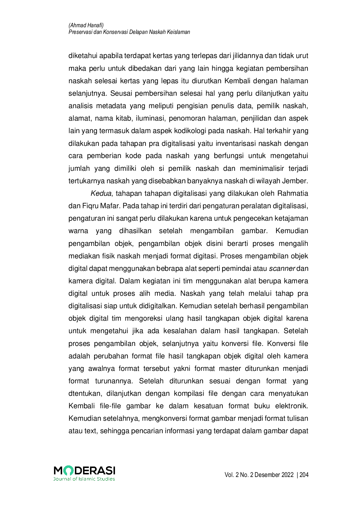 JURIS Preservasi dan Konservasi Delapan Naskah Keislaman