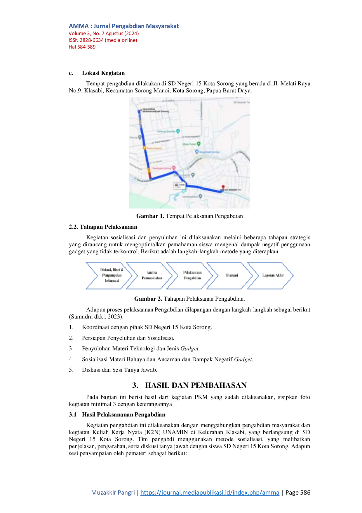 JURIS Sosialisasi Dampak Negatif Gadget Di SD Negeri 15 Kota Sorong Papua Barat Daya