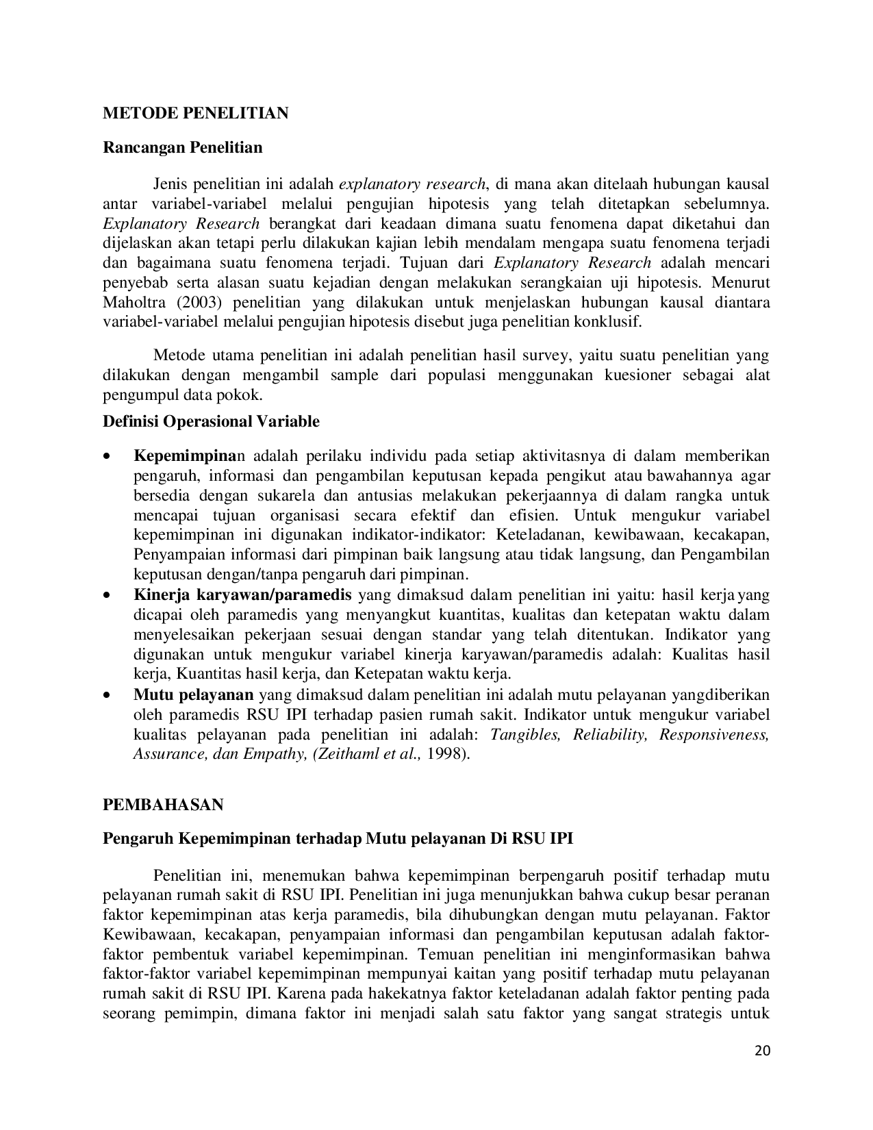 juris Pengaruh Kepemimpinan Terhadap Kinerja Di Rsu Imelda Pekerja Indonesia