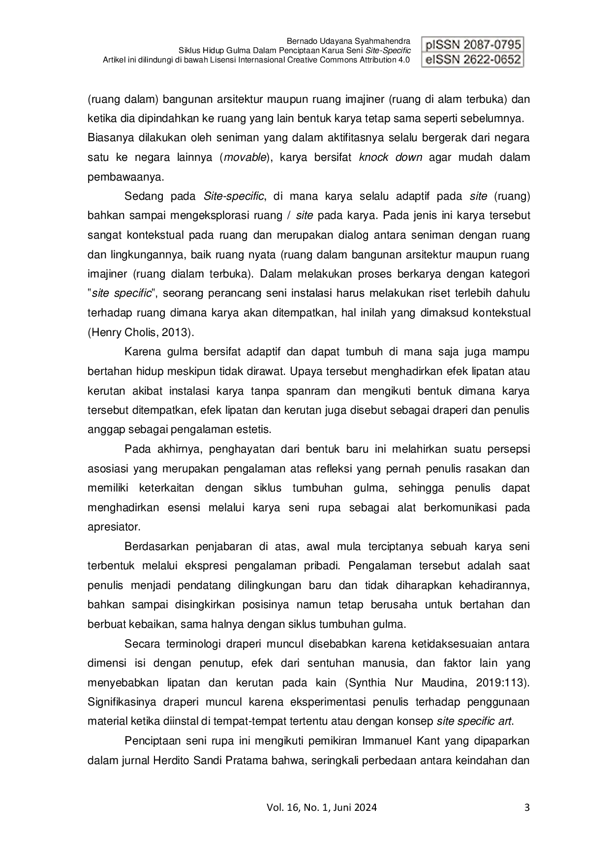 JURIS Siklus Hidup Gulma Dalam Penciptaan Karya Seni Site Specific