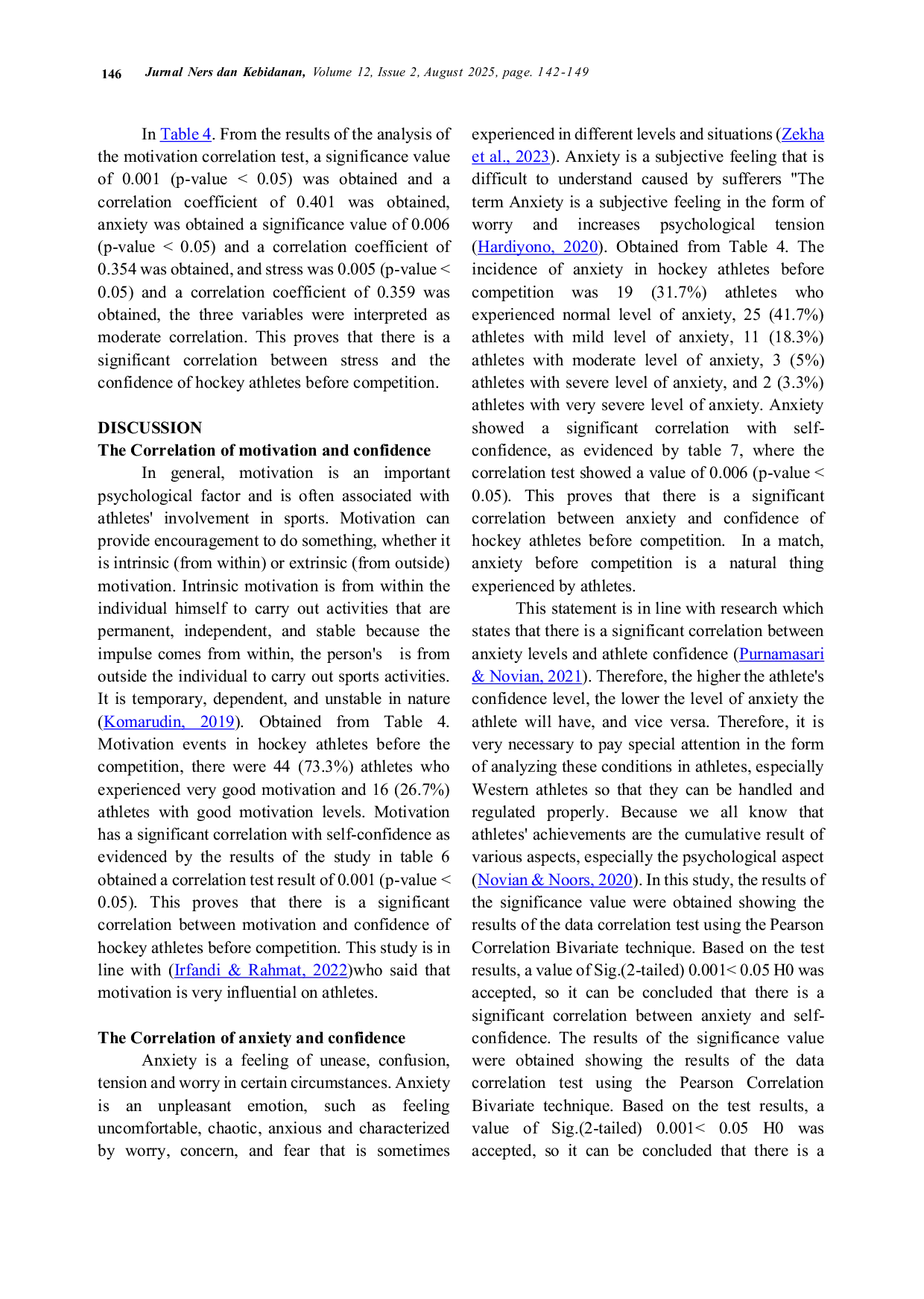 JURIS Exploring The Correlation between Motivation Anxiety Stress and Hockey Athletes Confidence Before Competition