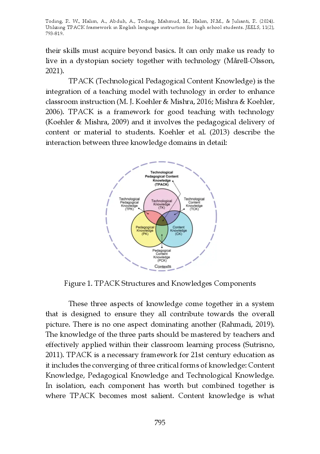 juris Utilizing TPACK Framework in English Language Instruction for High School Students