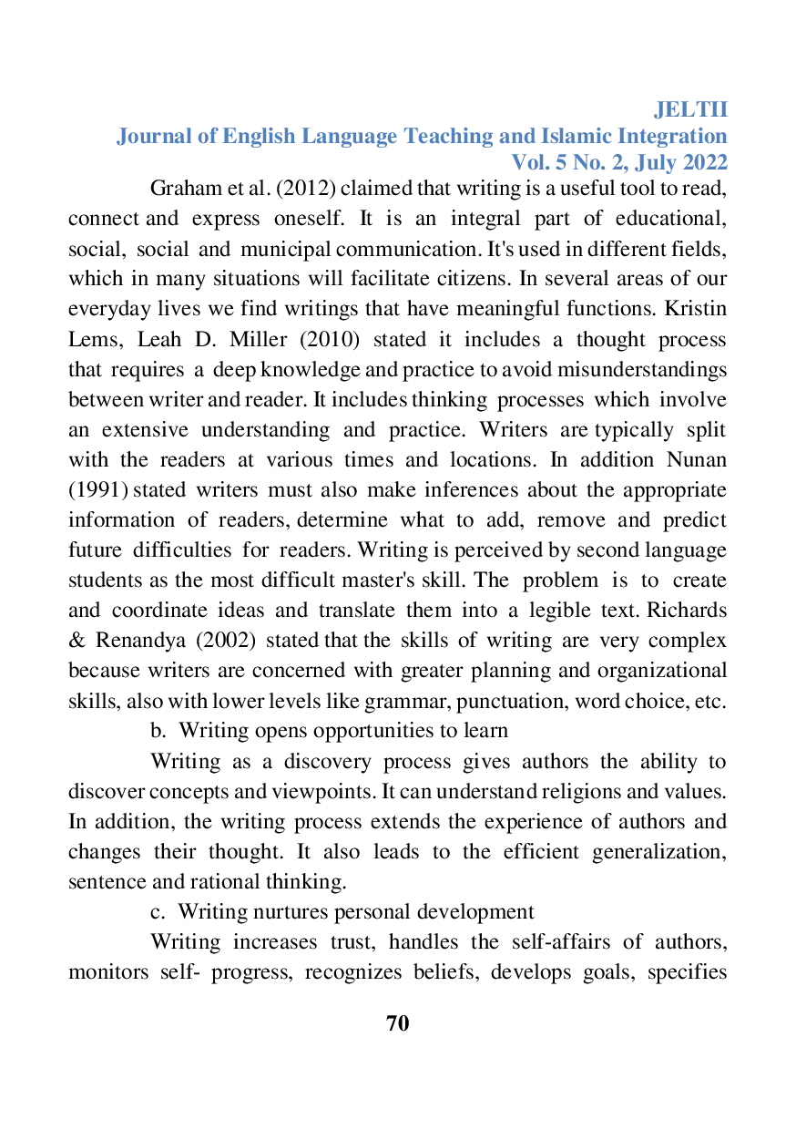 JURIS Genre Based Approach in Online Learning in Writing Analytical Exposition Text
