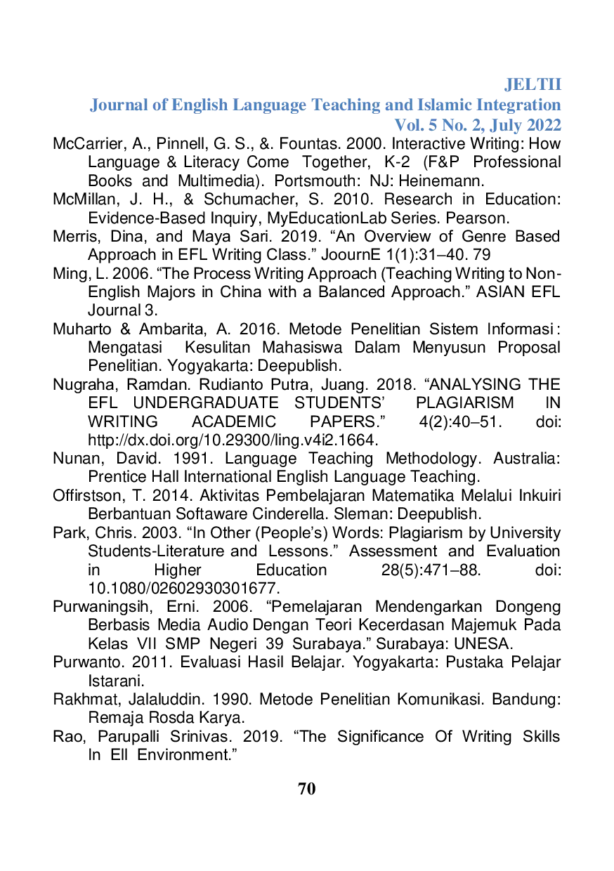 JURIS Genre Based Approach in Online Learning in Writing Analytical Exposition Text