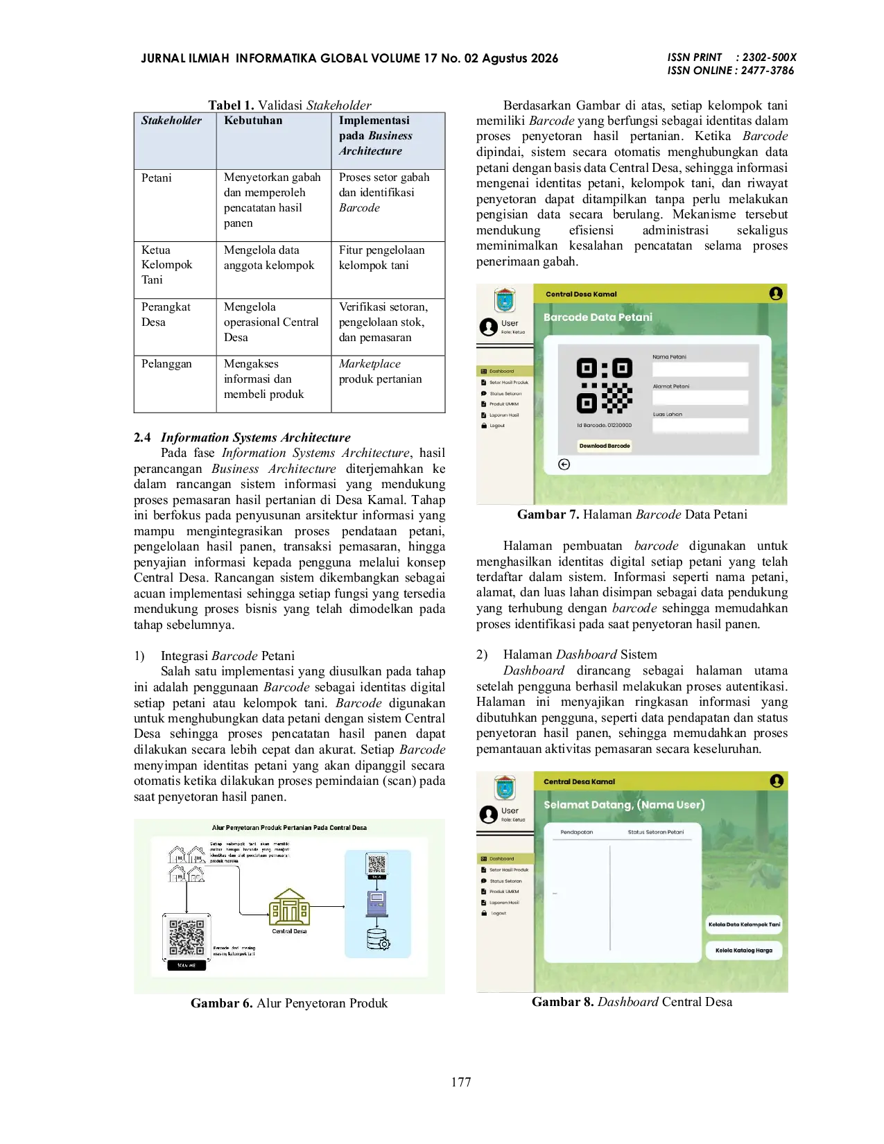 JURIS Perancangan Business Architecture Sistem Informasi Pemasaran Hasil Pertanian Menggunakan TOGAF ADM Di Desa Kamal