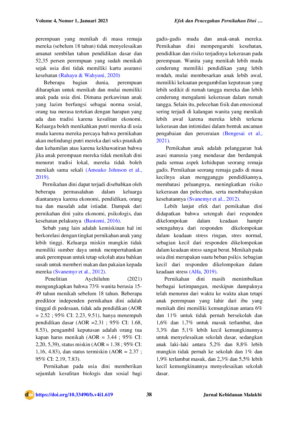 JURIS Efek dan Pencegahan Pernikahan Dini Pada Remaja Studi Literatur