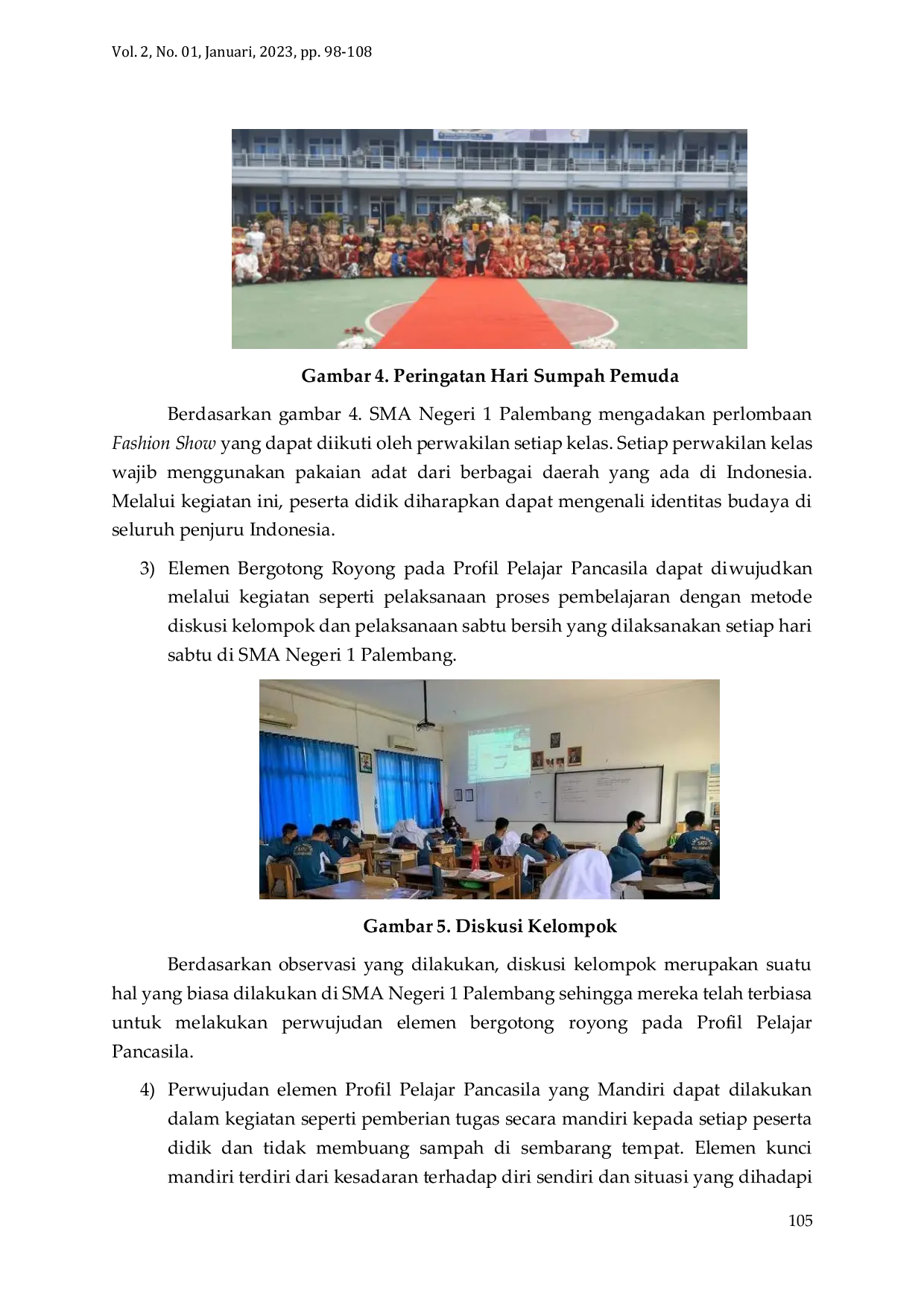 JURIS Perwujudan Profil Pelajar Pancasila Pada Pendidikan Abad Ke 21 Di SMA Negeri 1 Palembang