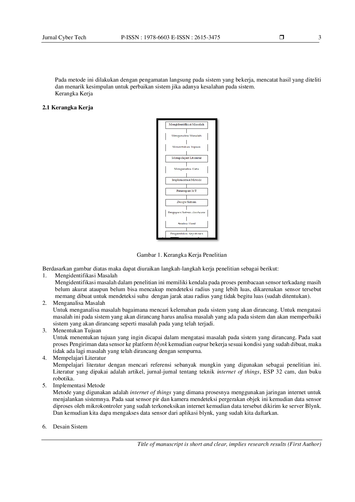 JURIS Implementasi Internet of Things IOT pada Sistem Monitoring Rumah dengan Esp Cam Berbasis Mikrokontroler