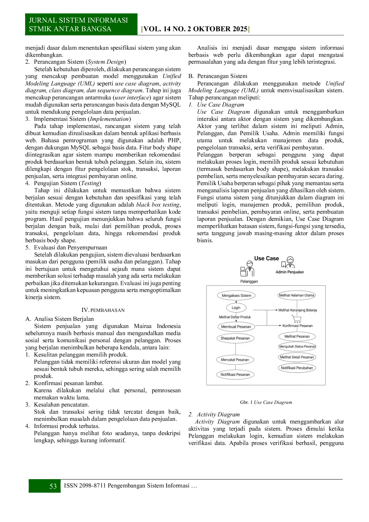 JURIS Pengembangan Sistem Informasi Penjualan Berbasis Web