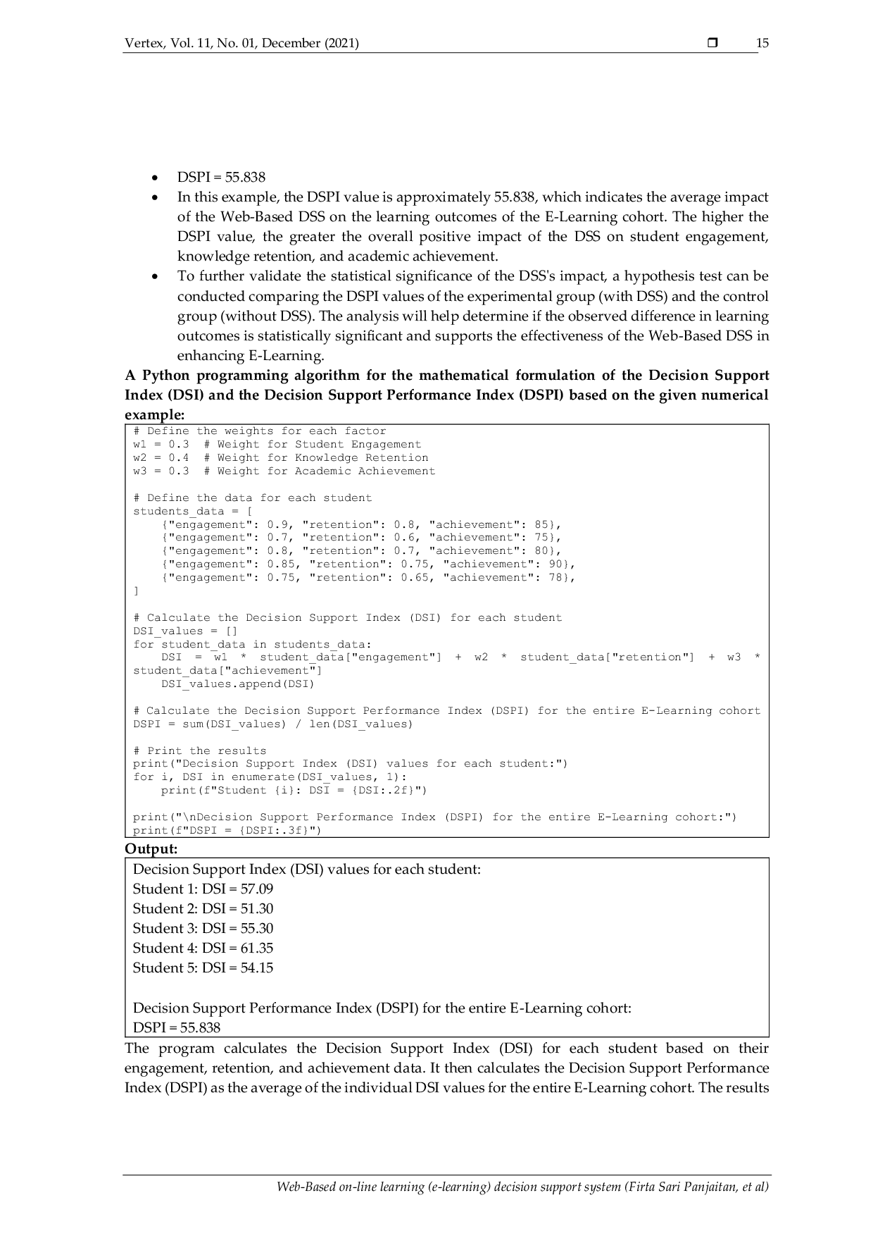 JURIS Web Based on line learning e learning decision support system