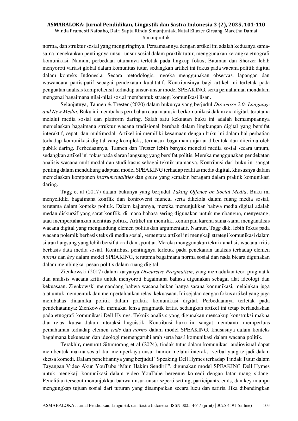 JURIS Model Speaking Dell Hymes dalam Dialog Inews Tiga Terlapor Ijazah Jokowi Bersaksi