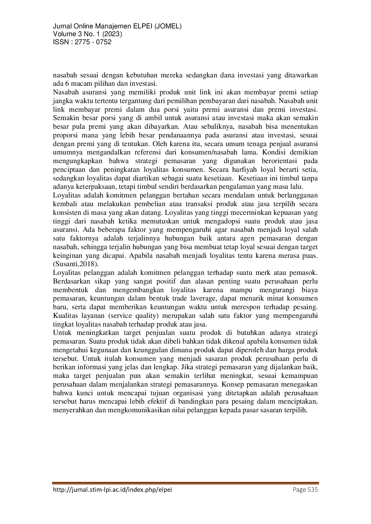 juris Pengaruh Produk Harga Distribusi Jasa Asuransi Syariah dalam Meningkatkan Loyalitas Nasabah Pada Kantor Agency Pru Cahaya Madani PT Prudential Makassar